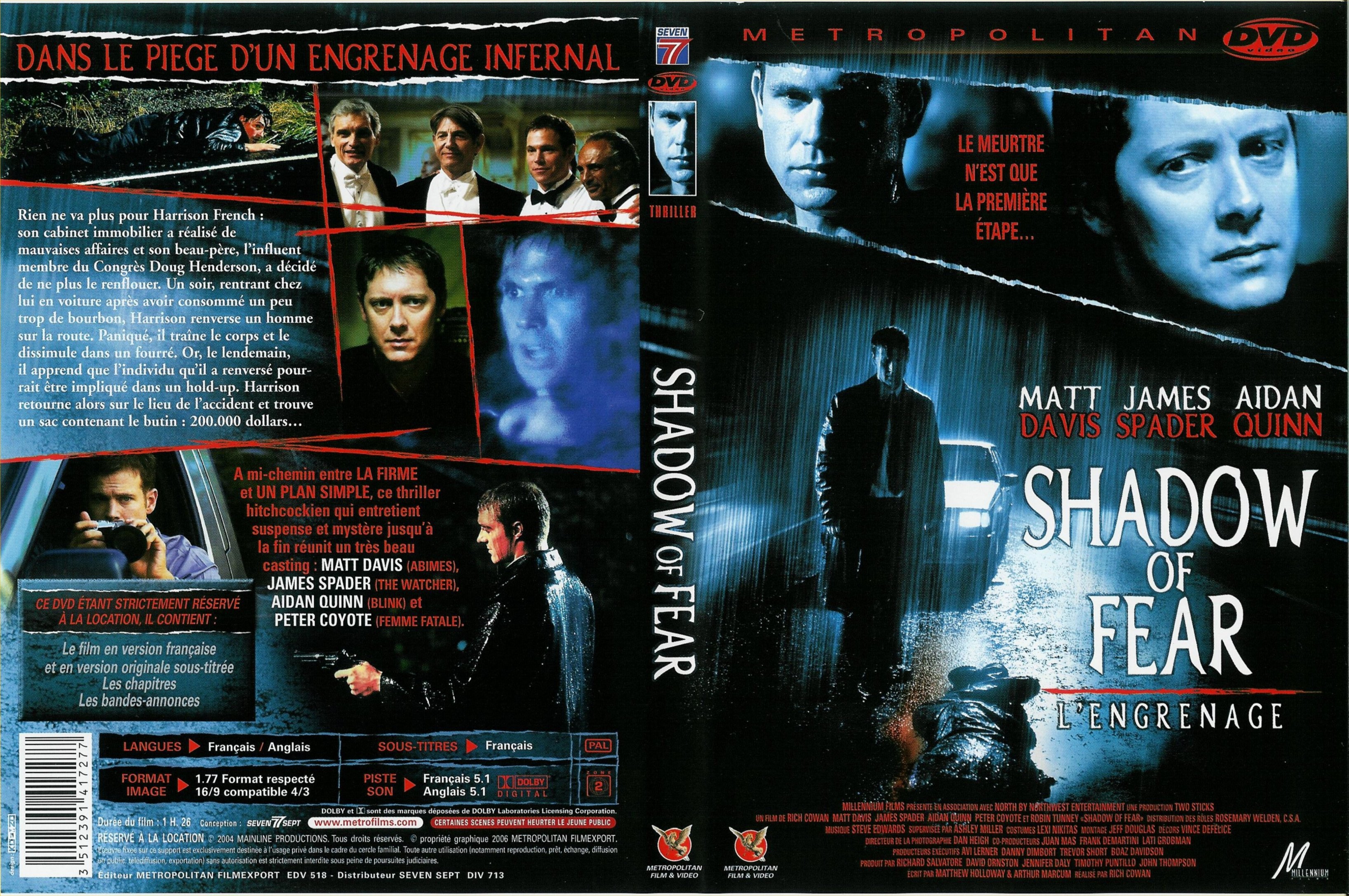 Jaquette DVD Shadow of fear