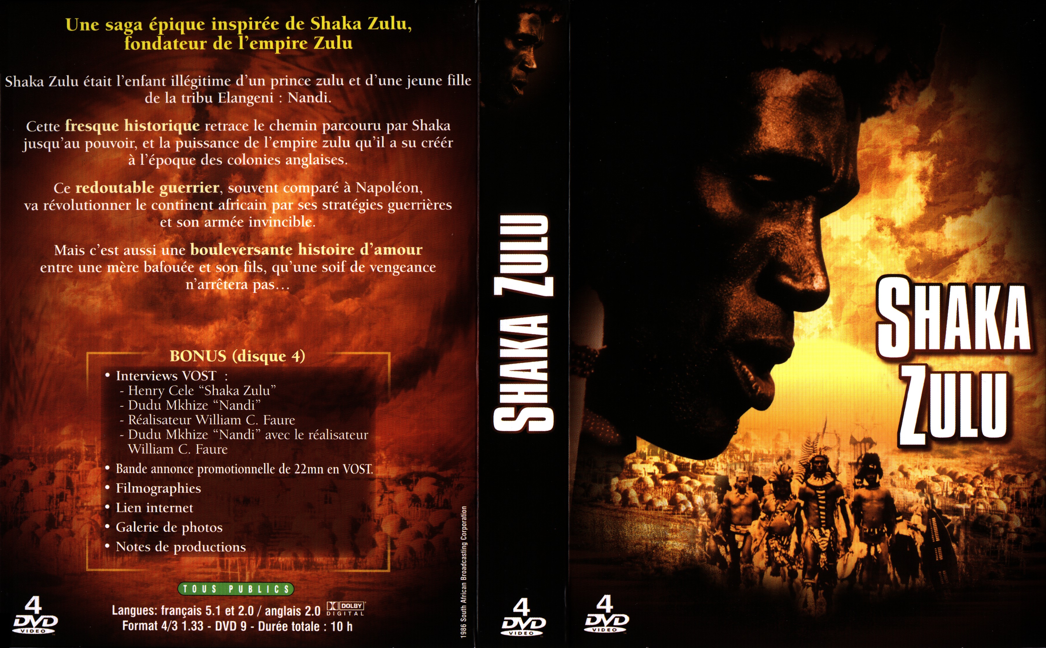 Jaquette DVD Shaka zulu COFFRET