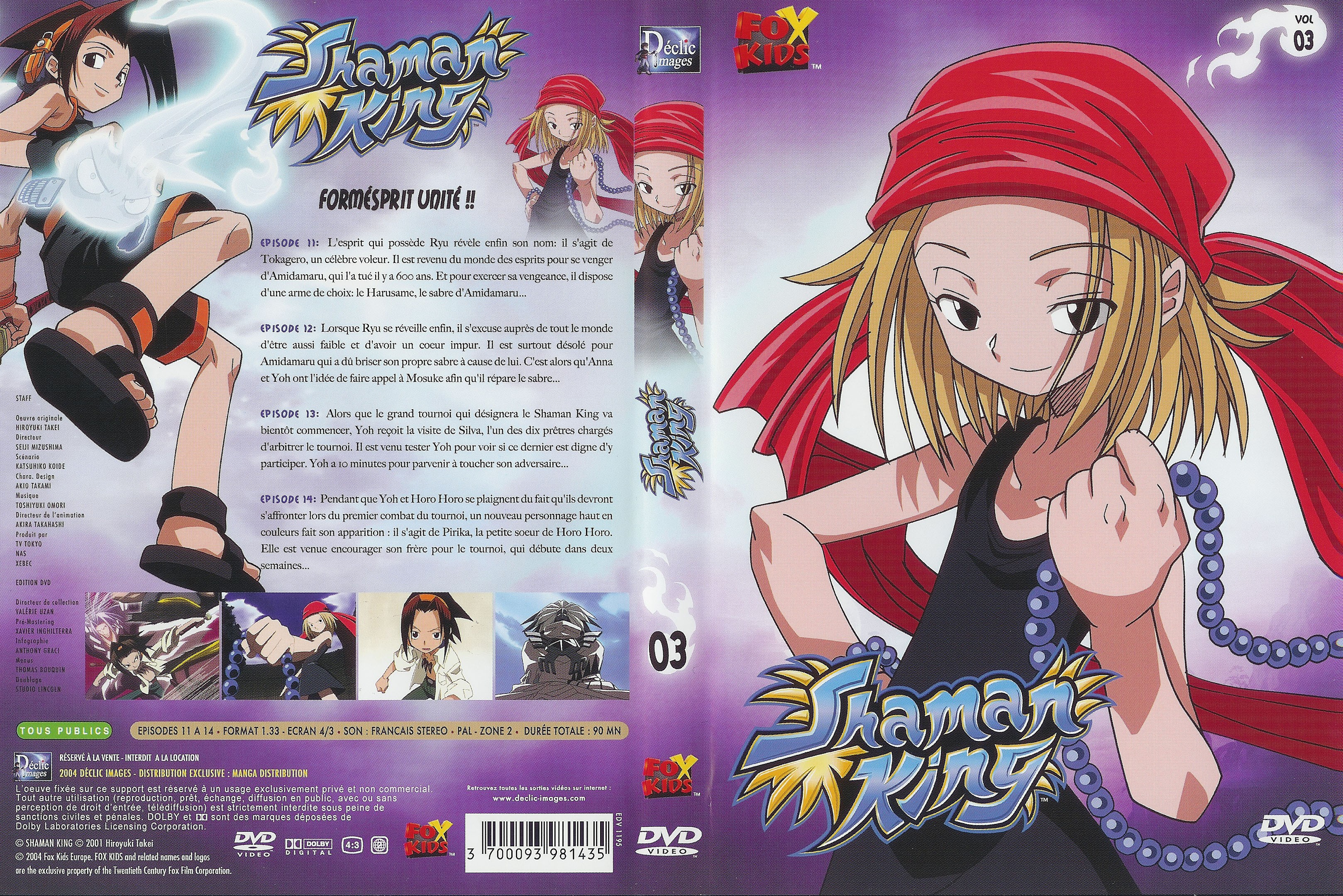 Jaquette DVD Shaman king vol 03