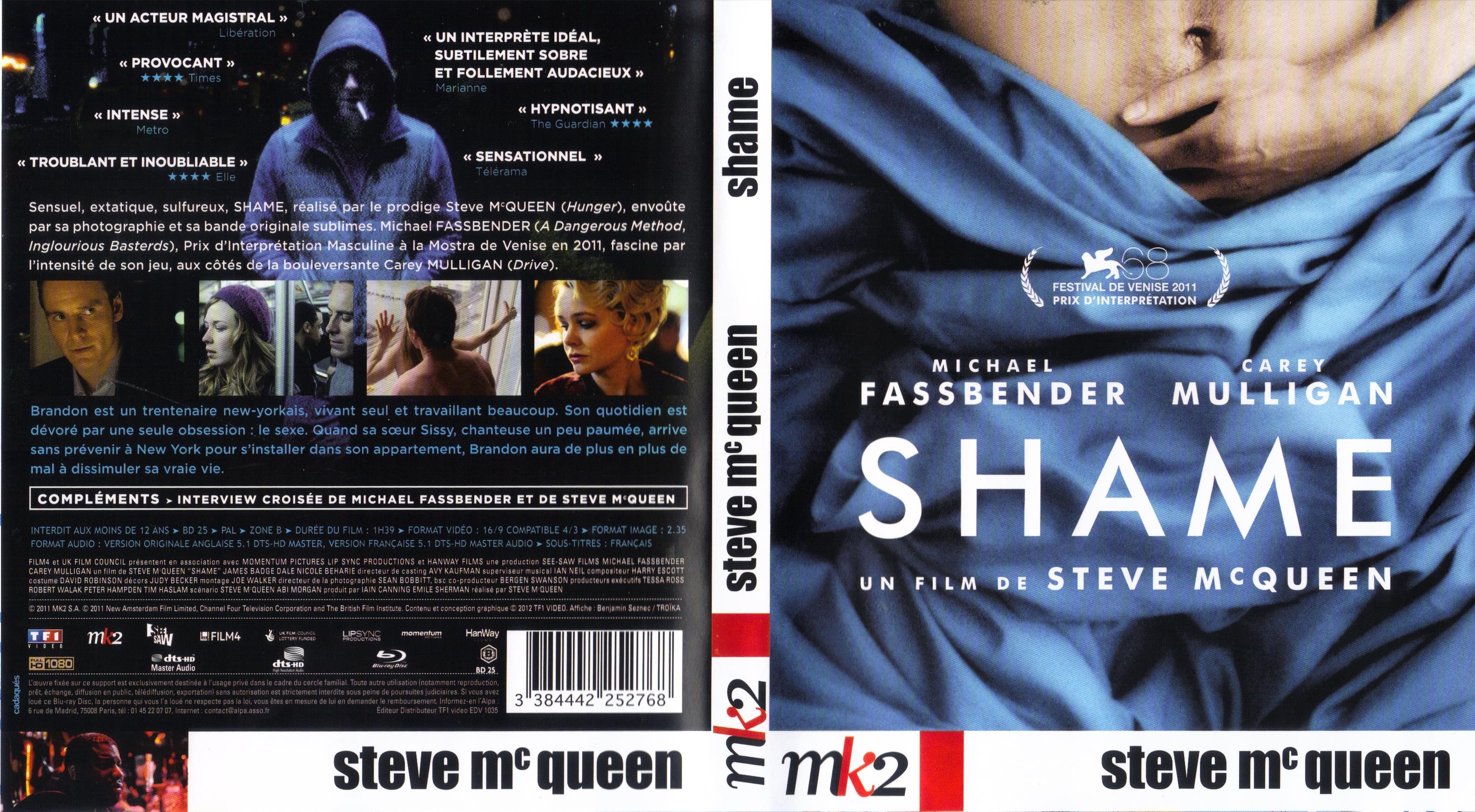 Jaquette DVD Shame (BLU-RAY)