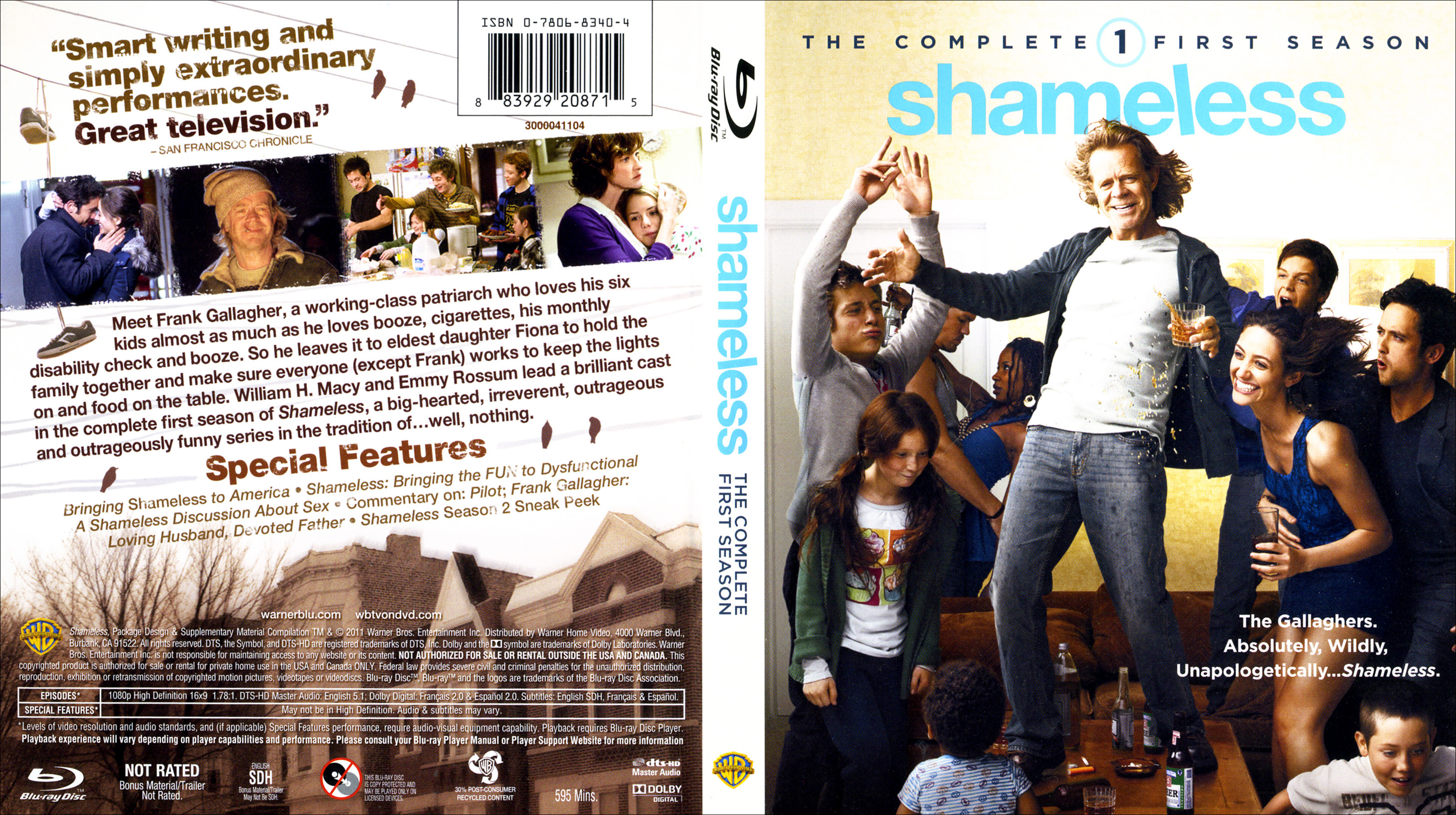 Jaquette DVD Shameless Saison 01 US Zone 1 (BLU-RAY)