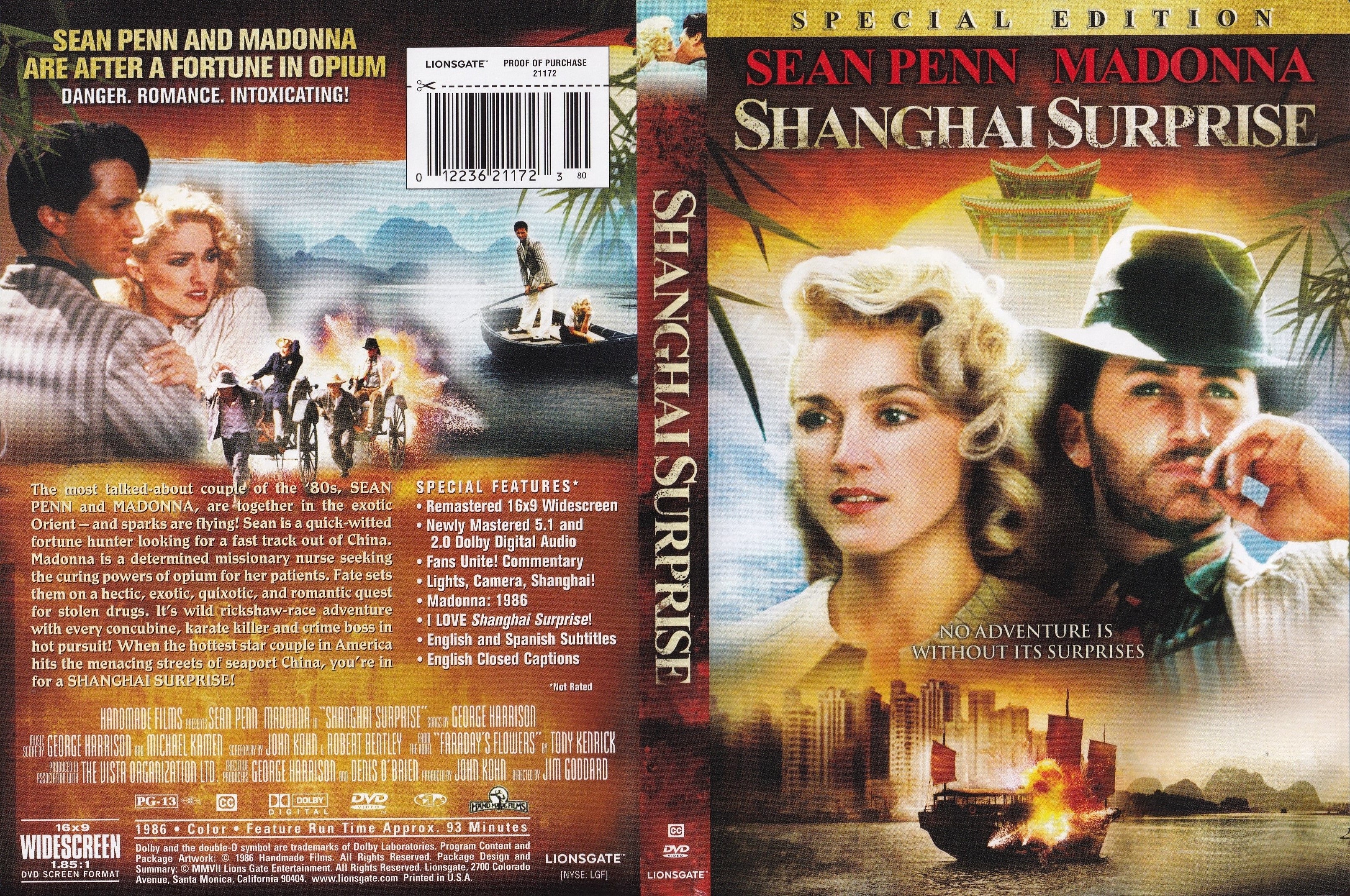 Jaquette DVD Shanghai Surprise ZONE 1