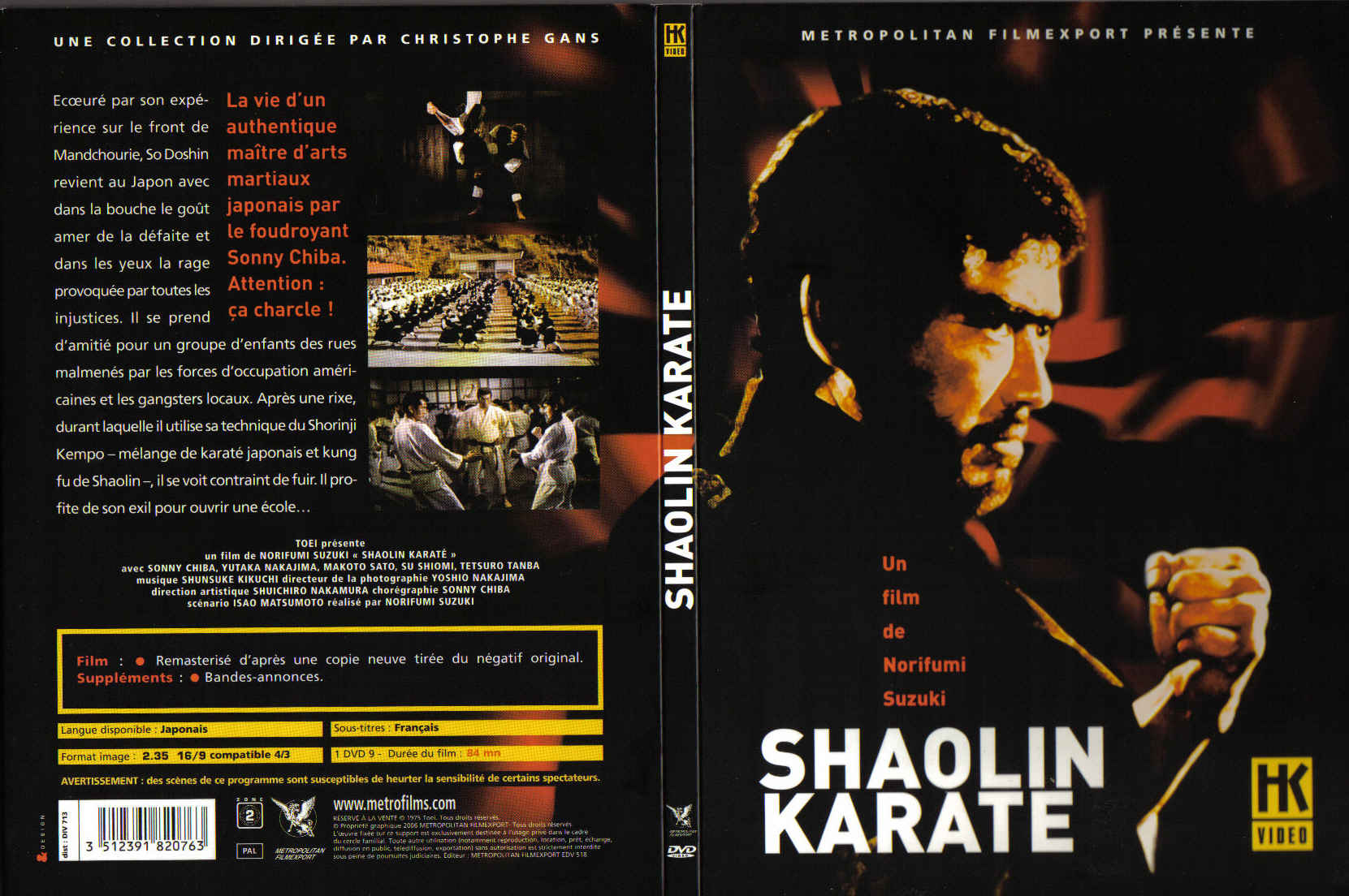 Jaquette DVD Shaolin karate