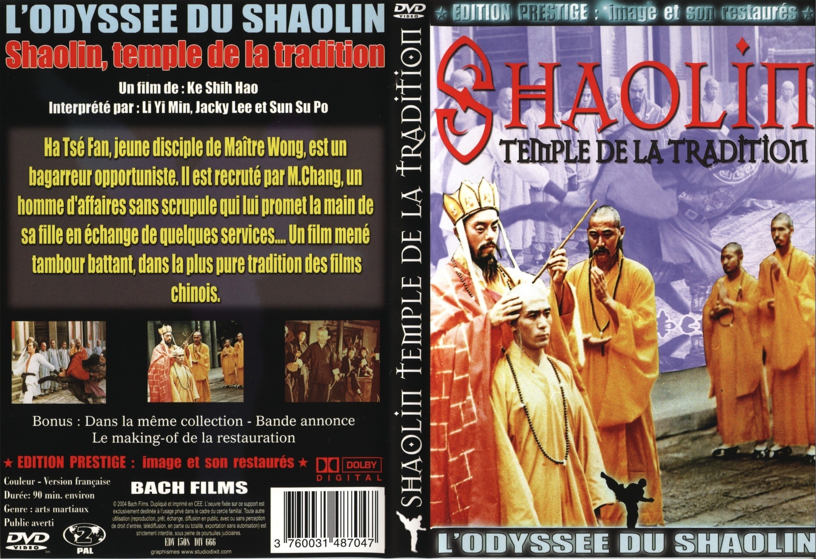 Jaquette DVD Shaolin temple de la tradition
