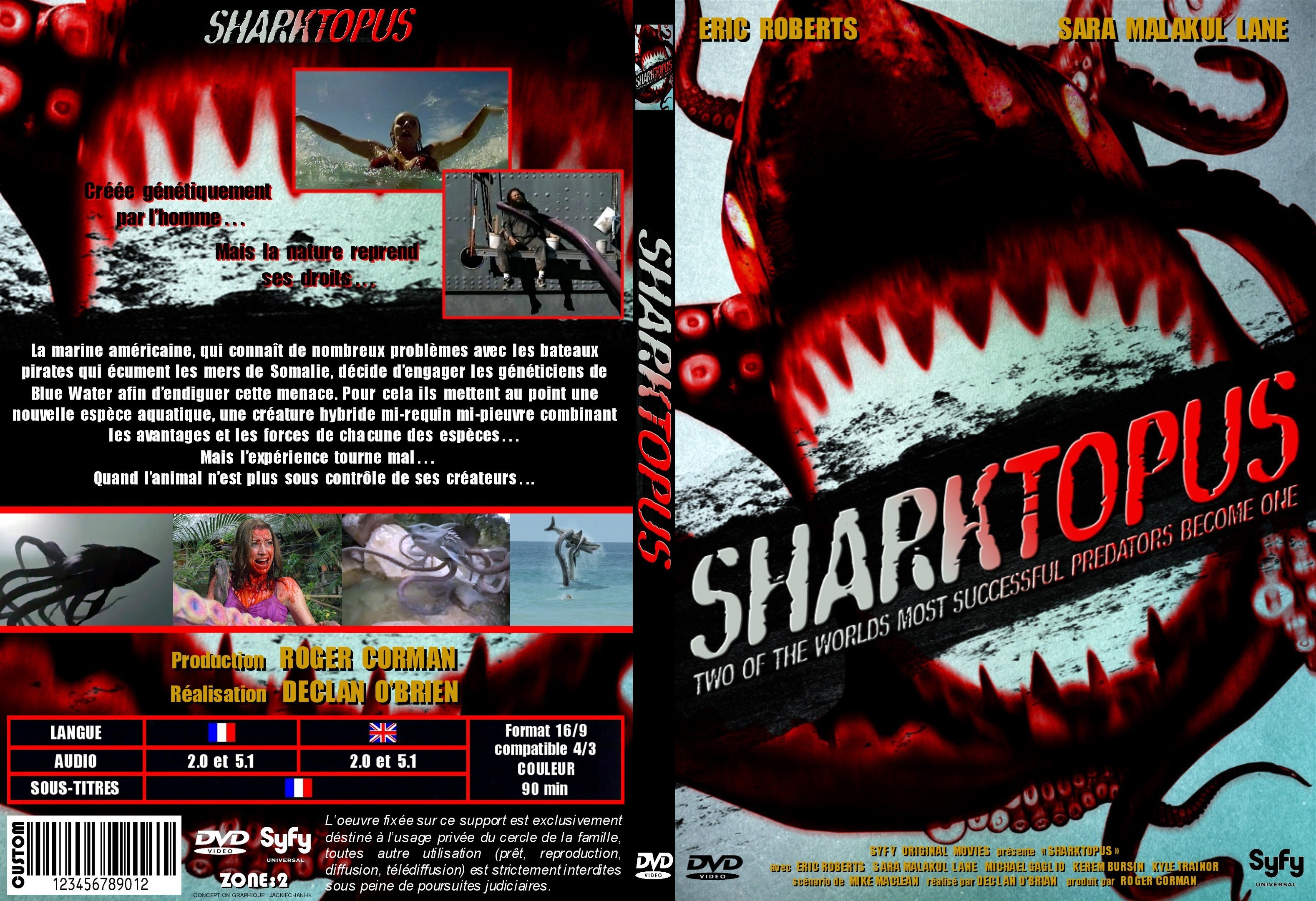 Jaquette DVD Sharktopus custom - SLIM