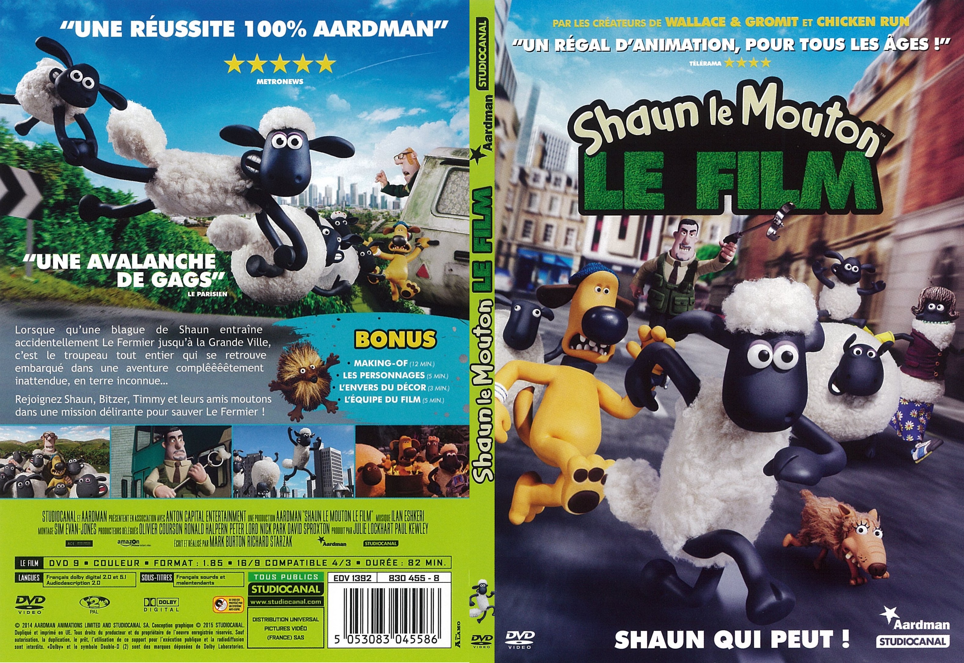 Jaquette DVD Shaun Le Mouton - SLIM