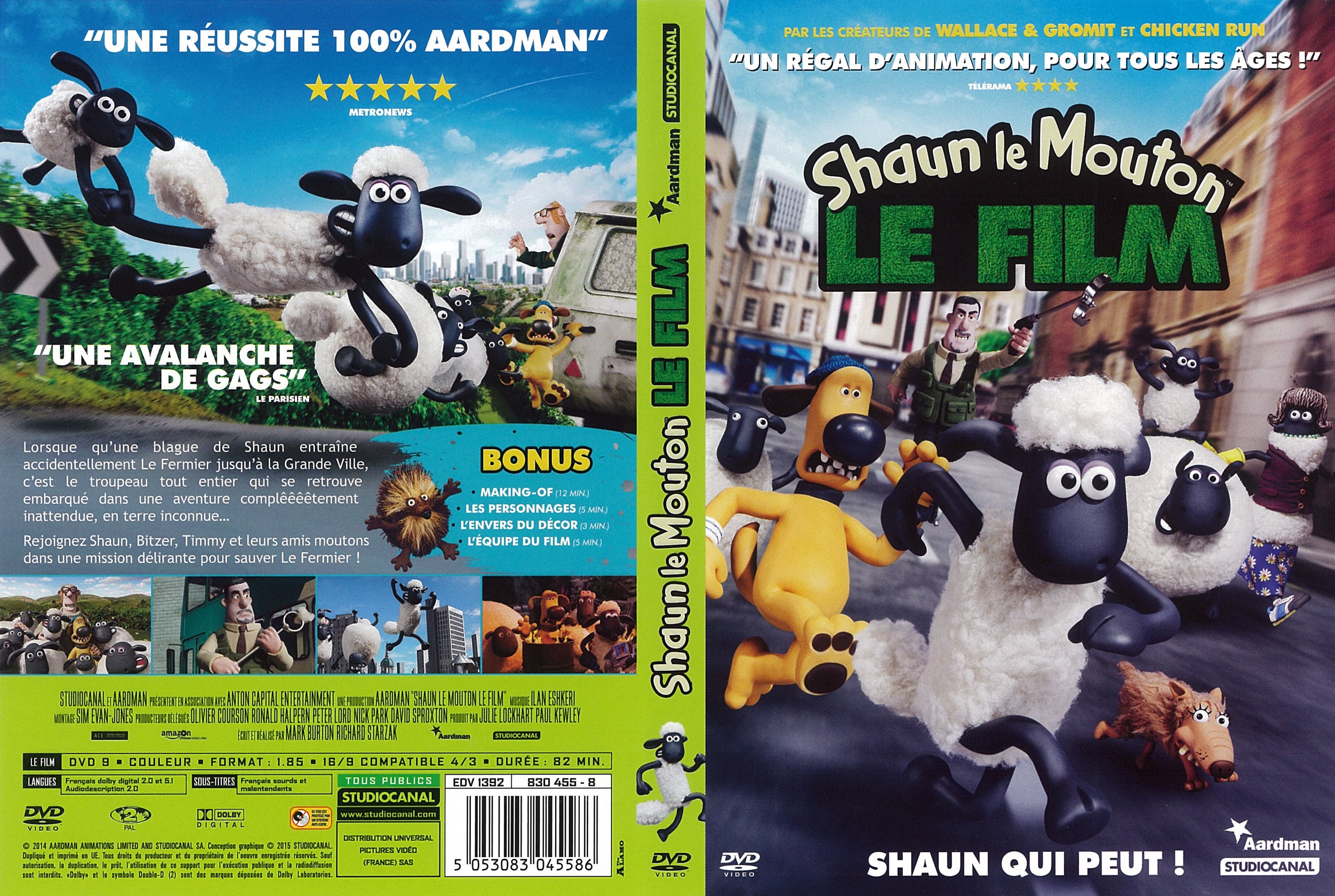 Jaquette DVD Shaun le mouton
