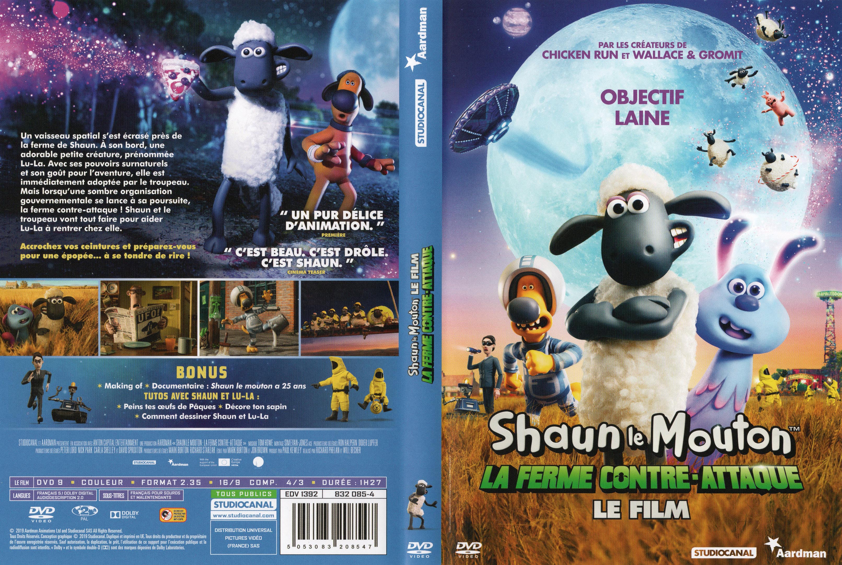 Jaquette DVD Shaun le mouton le film La ferme contre-attaque