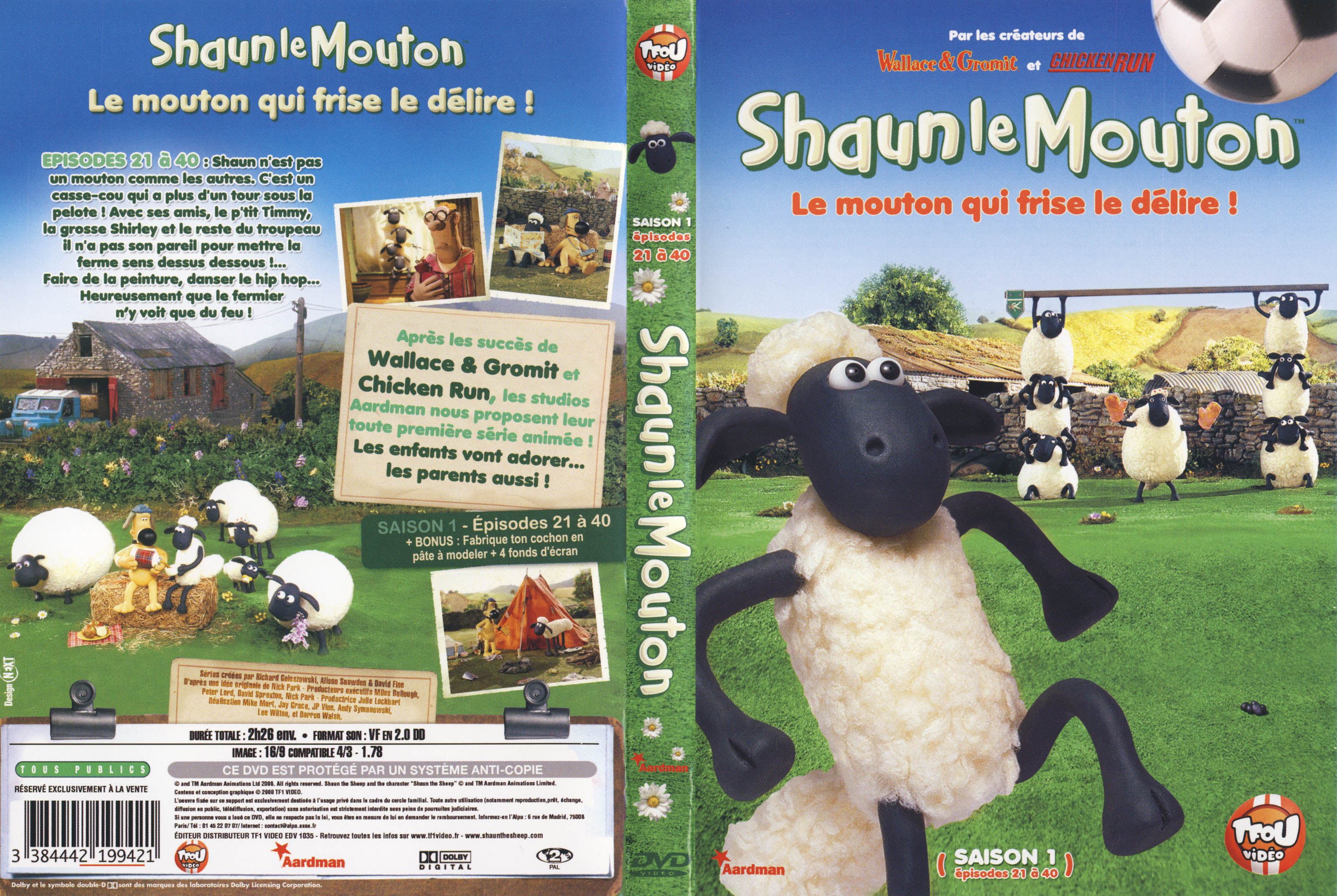 Jaquette DVD Shaun le mouton vol 02