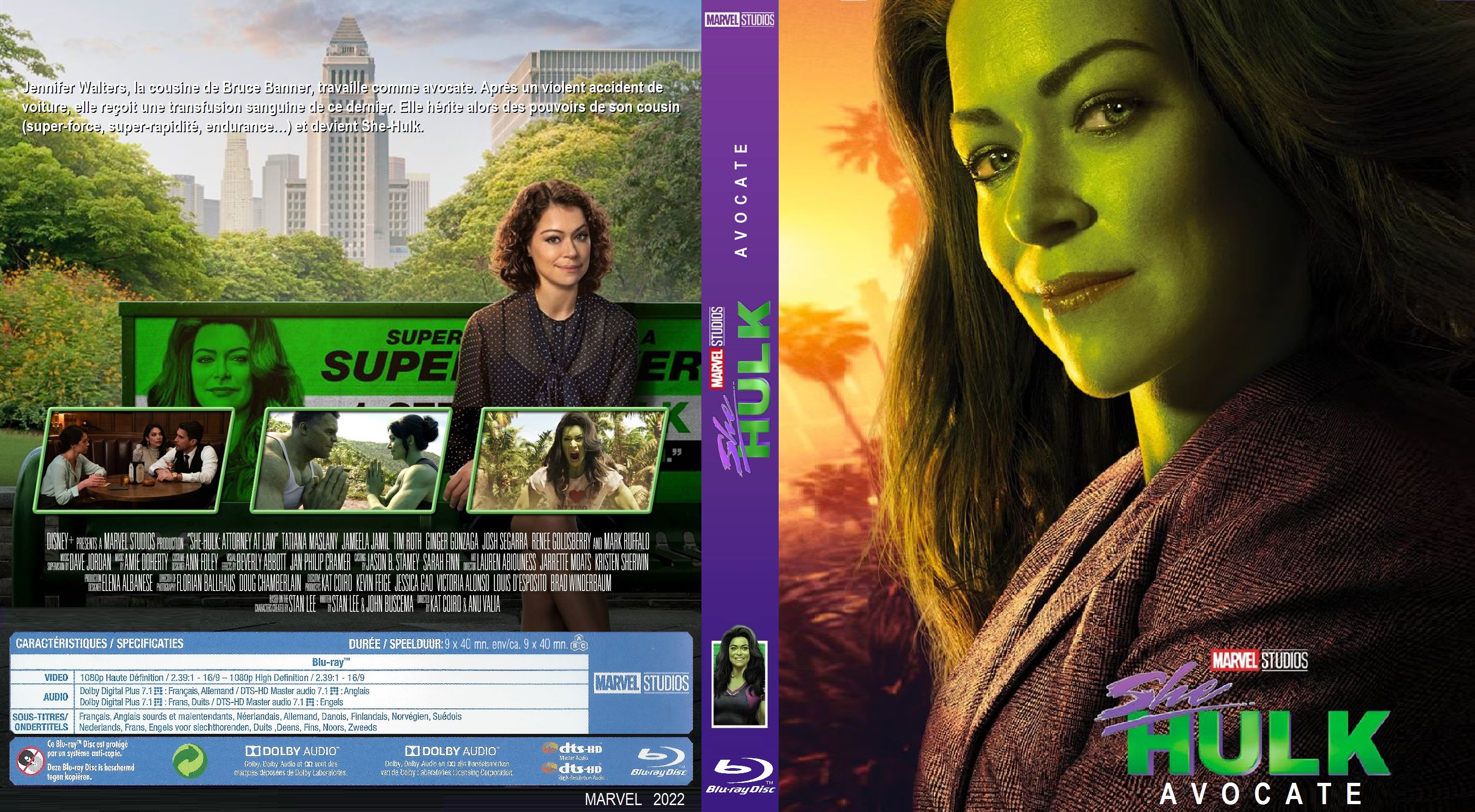 Jaquette DVD She Hulk saison 1 custom (BLU-RAY)