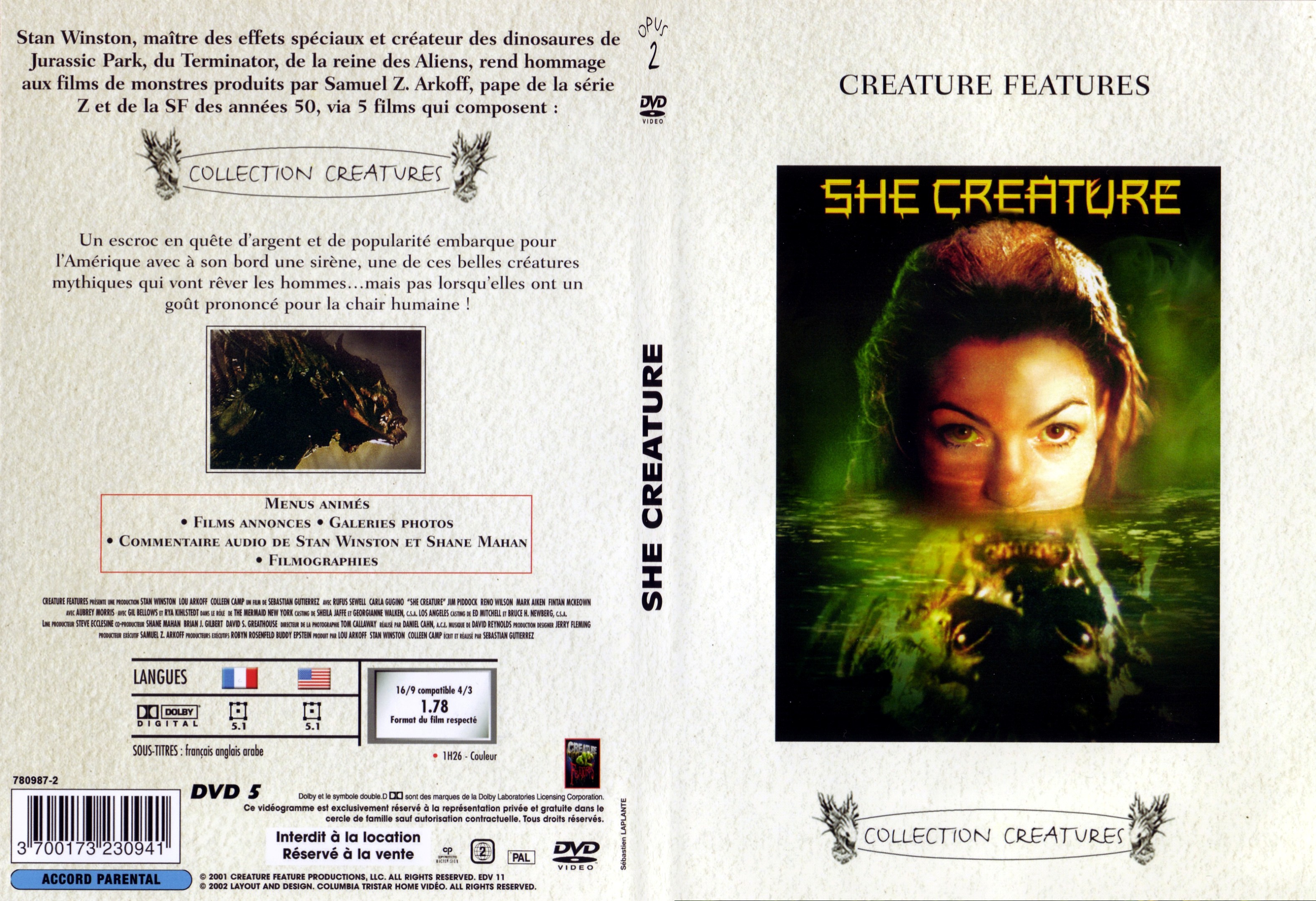 Jaquette DVD She creature - SLIM