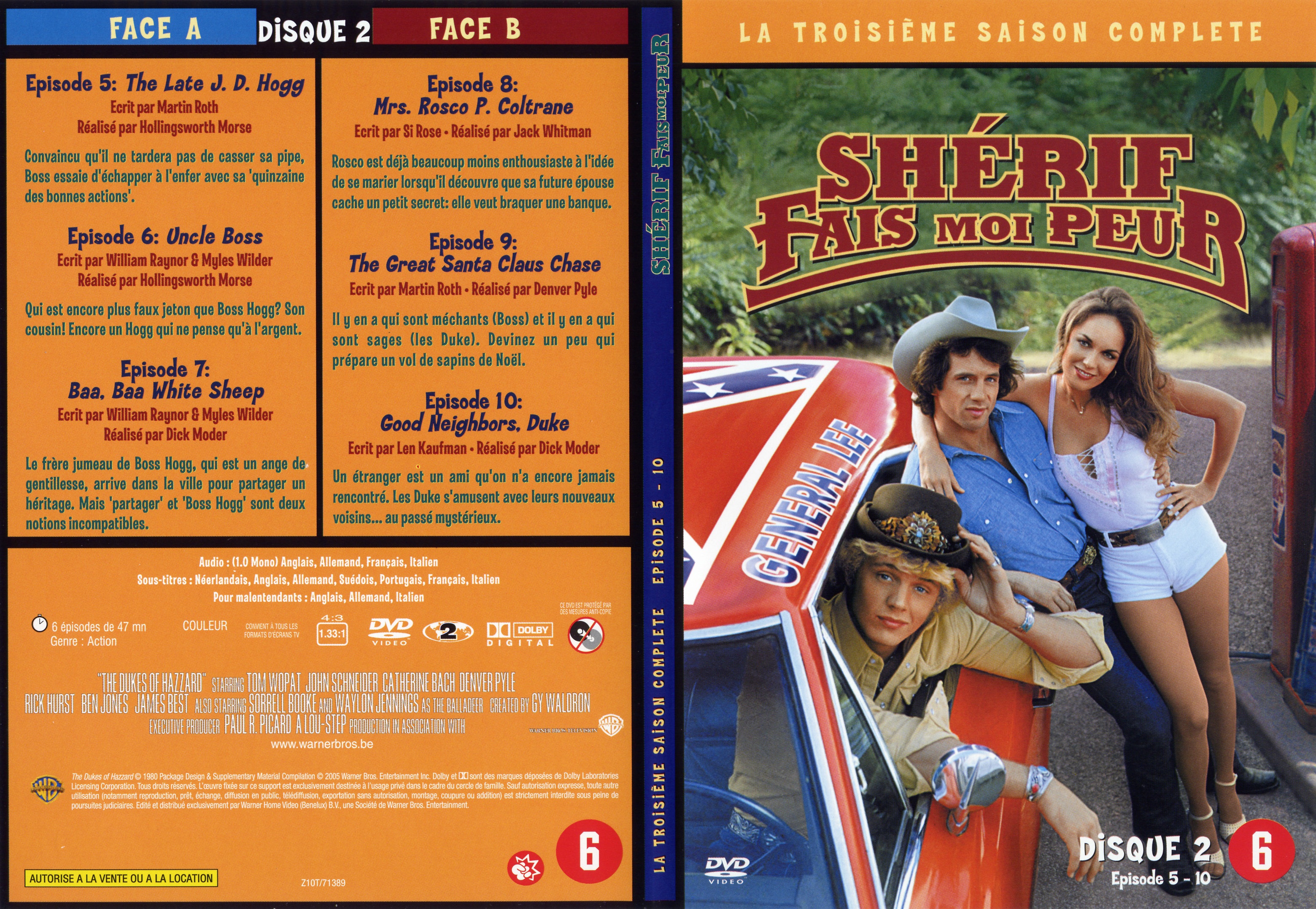 Jaquette DVD Sherif fais moi peur Saison 3 DVD 2