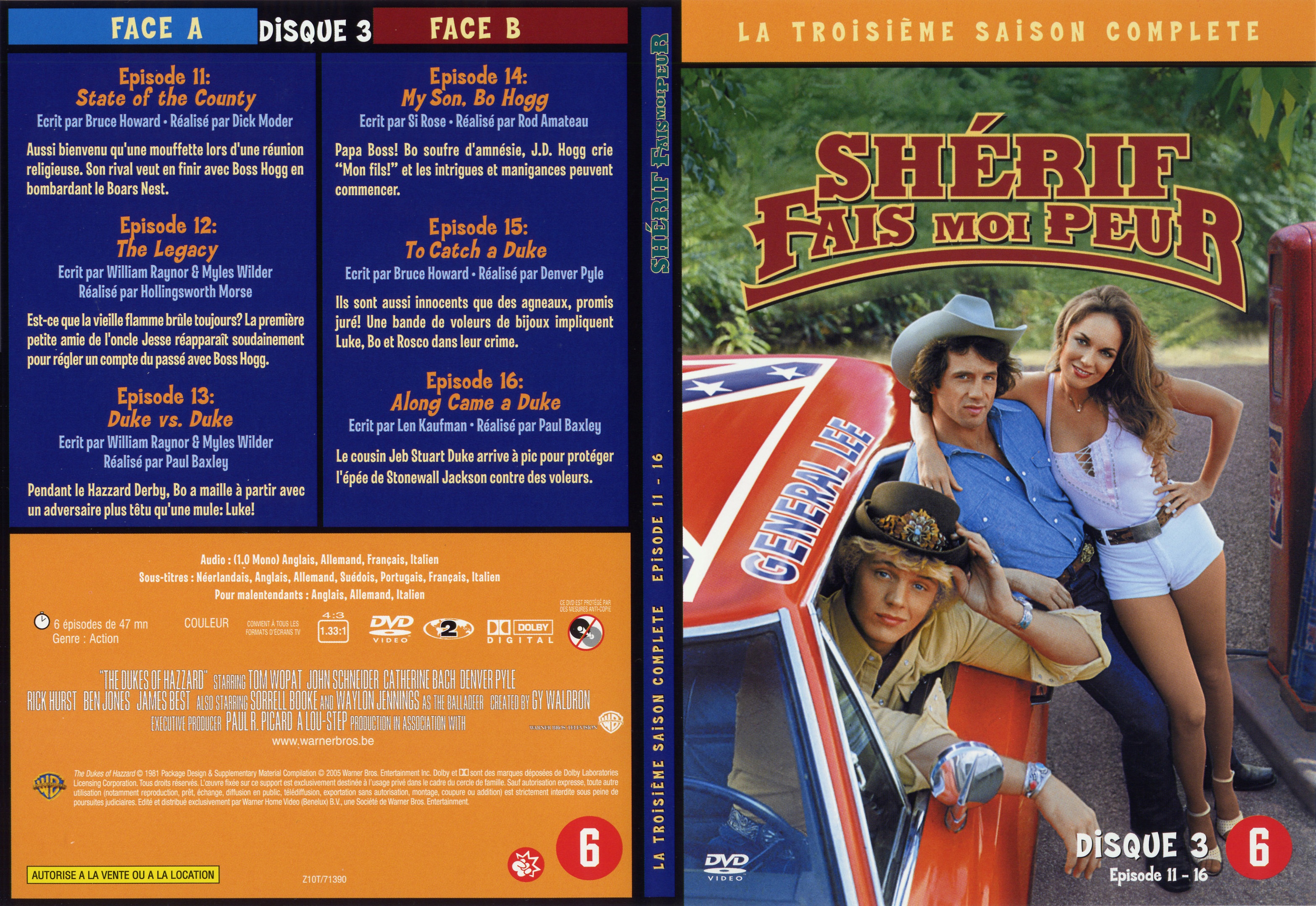 Jaquette DVD Sherif fais moi peur Saison 3 DVD 3