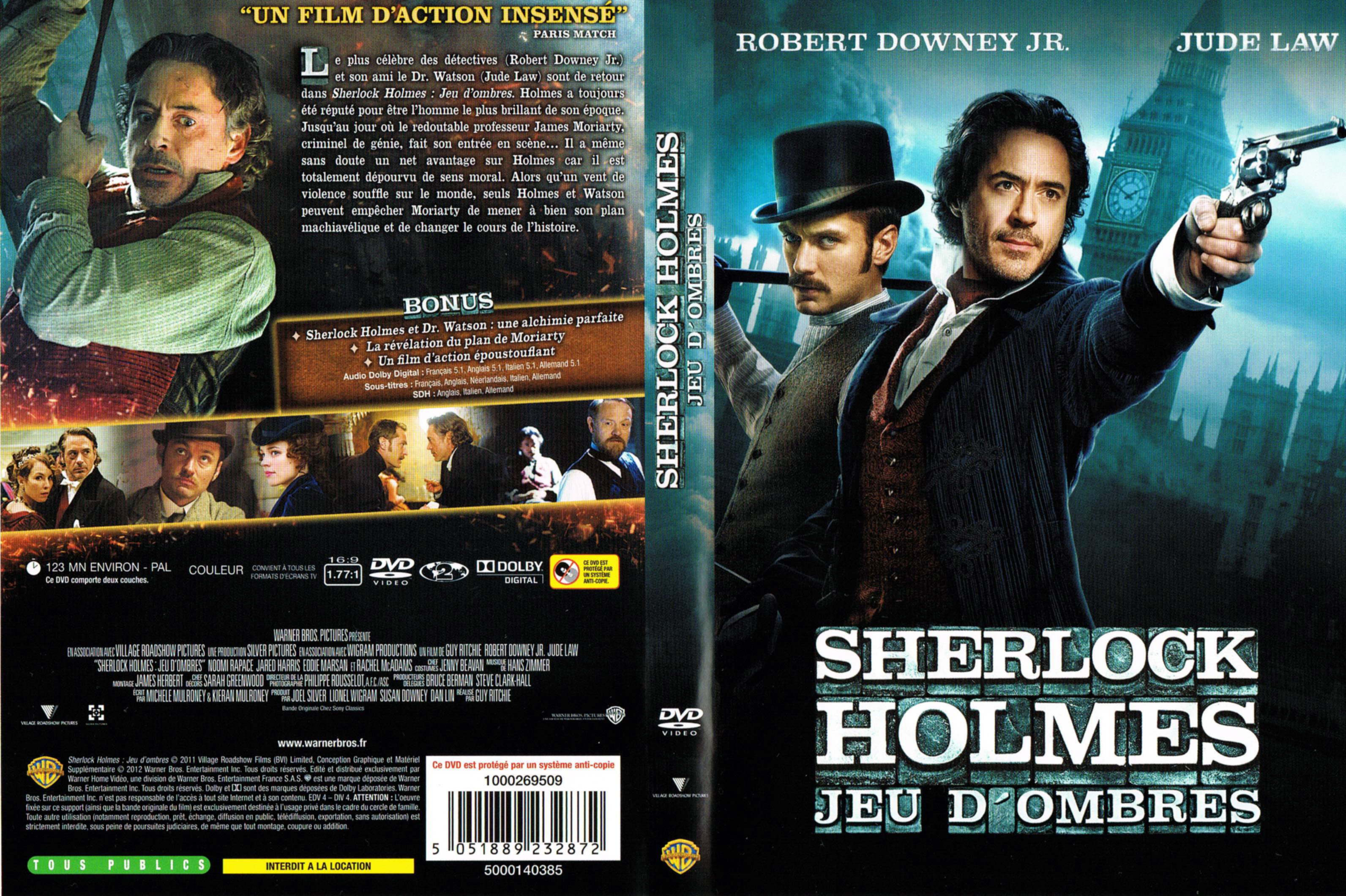 Jaquette DVD Sherlock Holmes 2 Jeu d