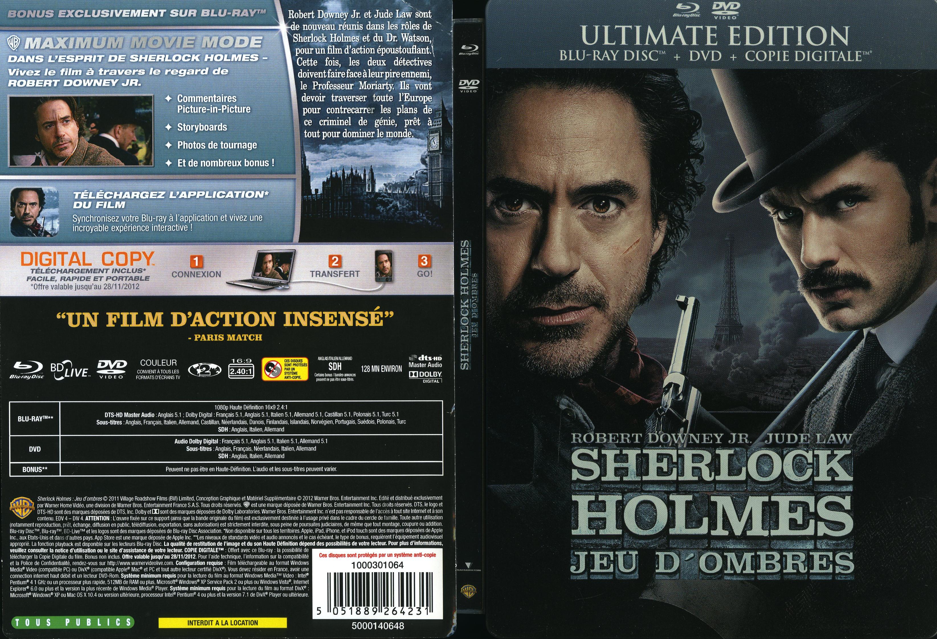 Jaquette DVD Sherlock Holmes 2 Jeu d