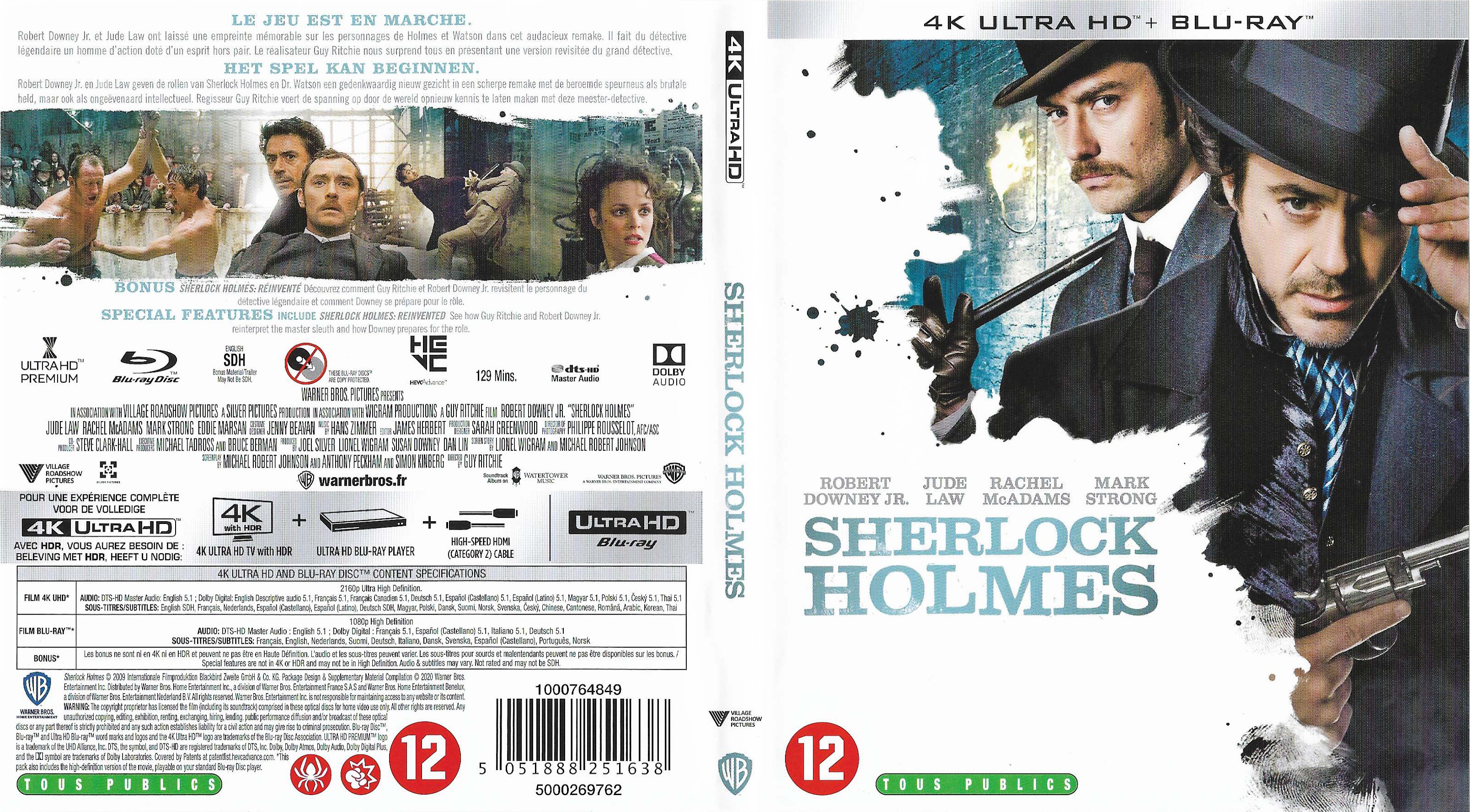 Jaquette DVD Sherlock Holmes 4K (BLU-RAY)