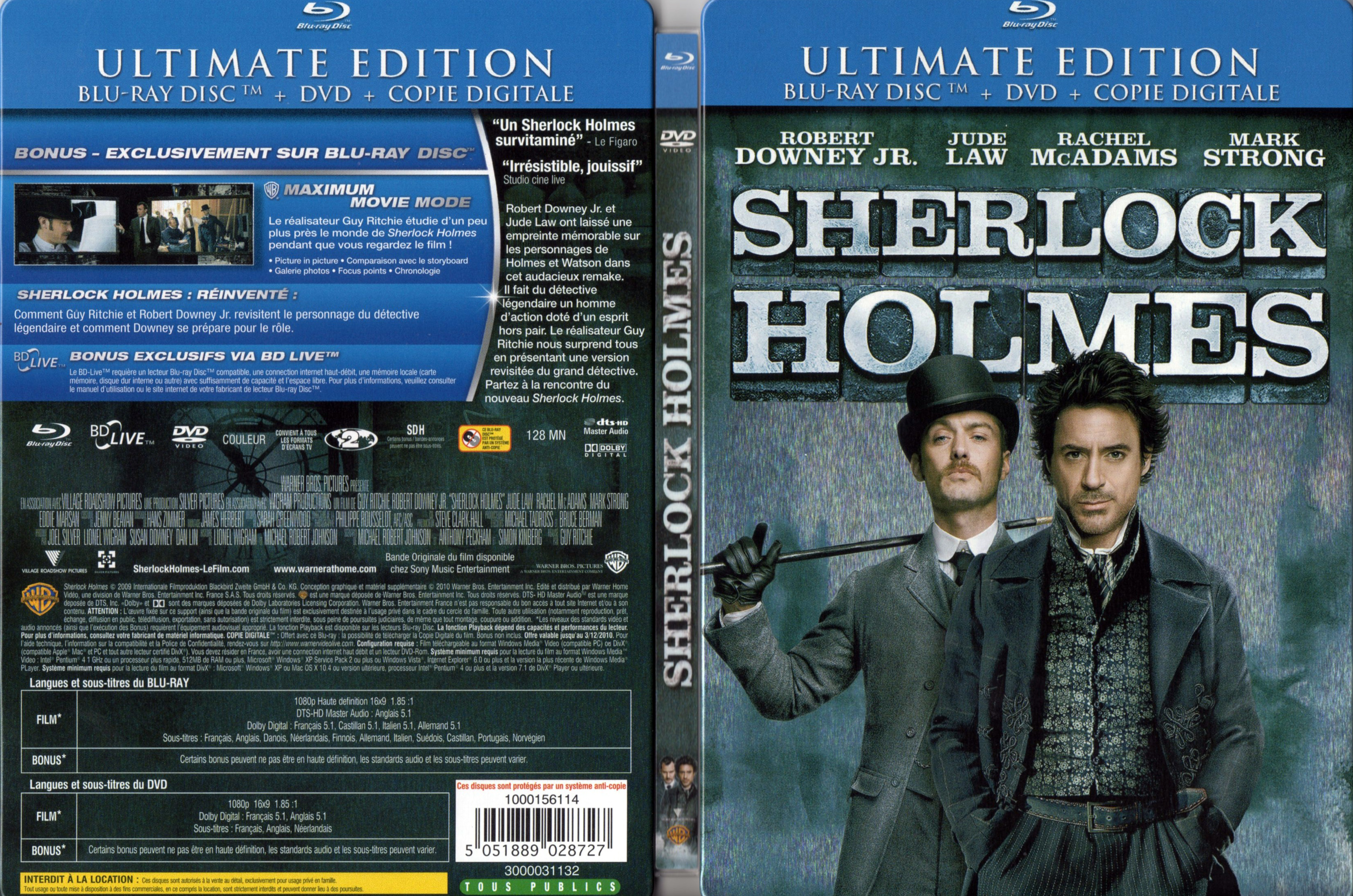 Jaquette DVD Sherlock Holmes (BLU-RAY)