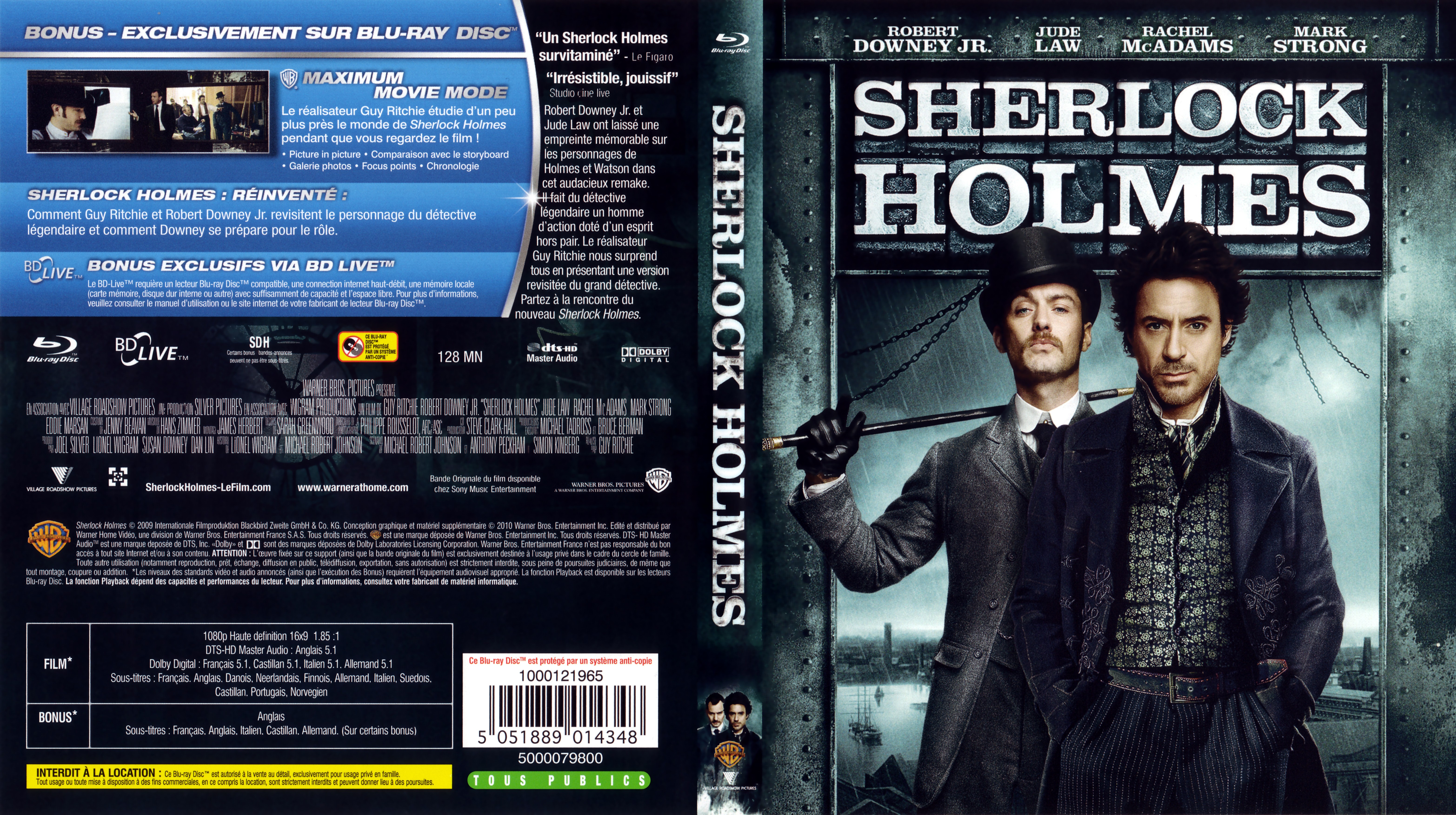 Jaquette DVD Sherlock Holmes (BLU-RAY) v2