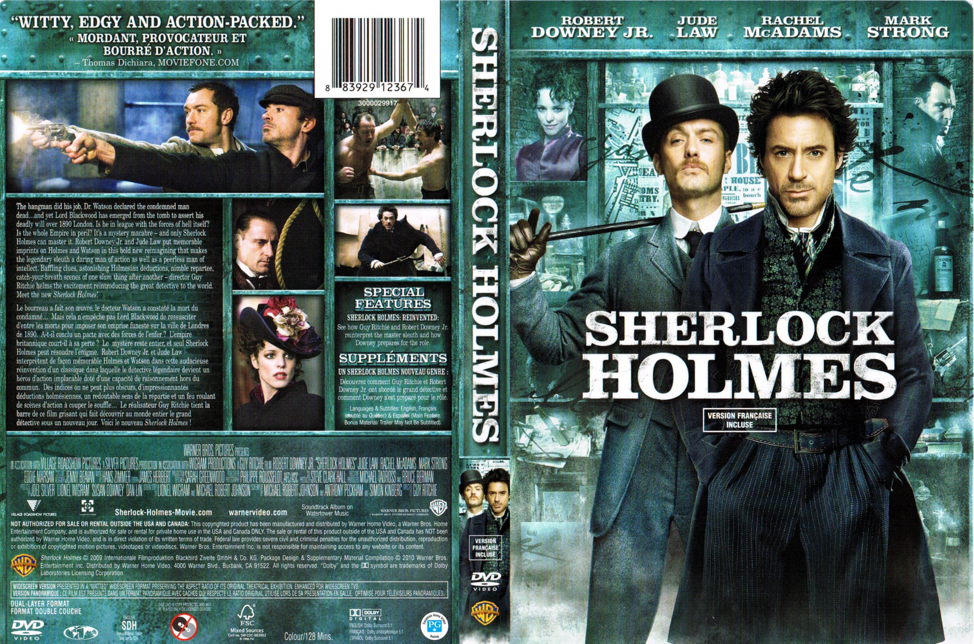 Jaquette DVD Sherlock Holmes (Canadienne)