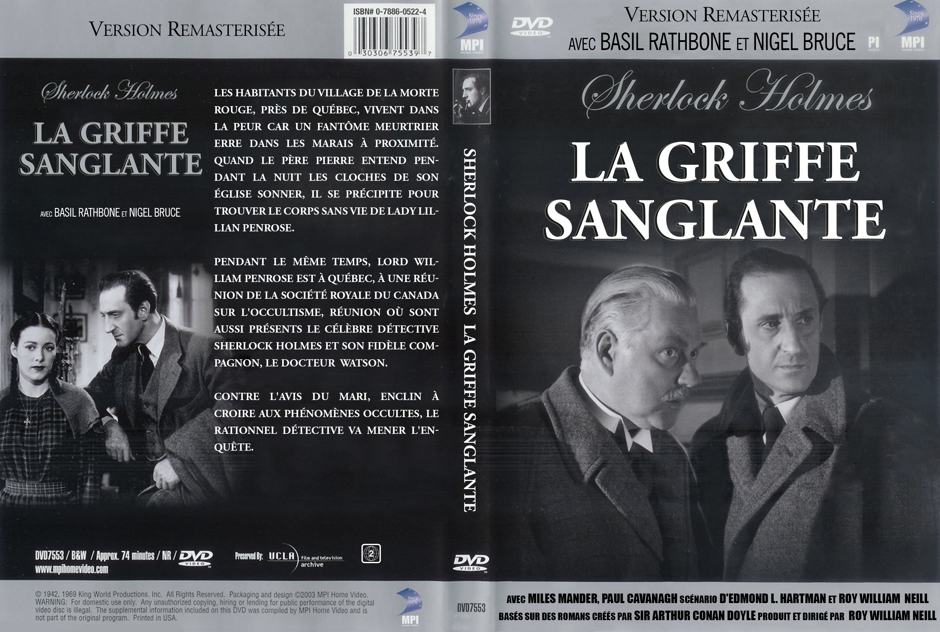 Jaquette DVD Sherlock Holmes - La Griffe sanglante custom