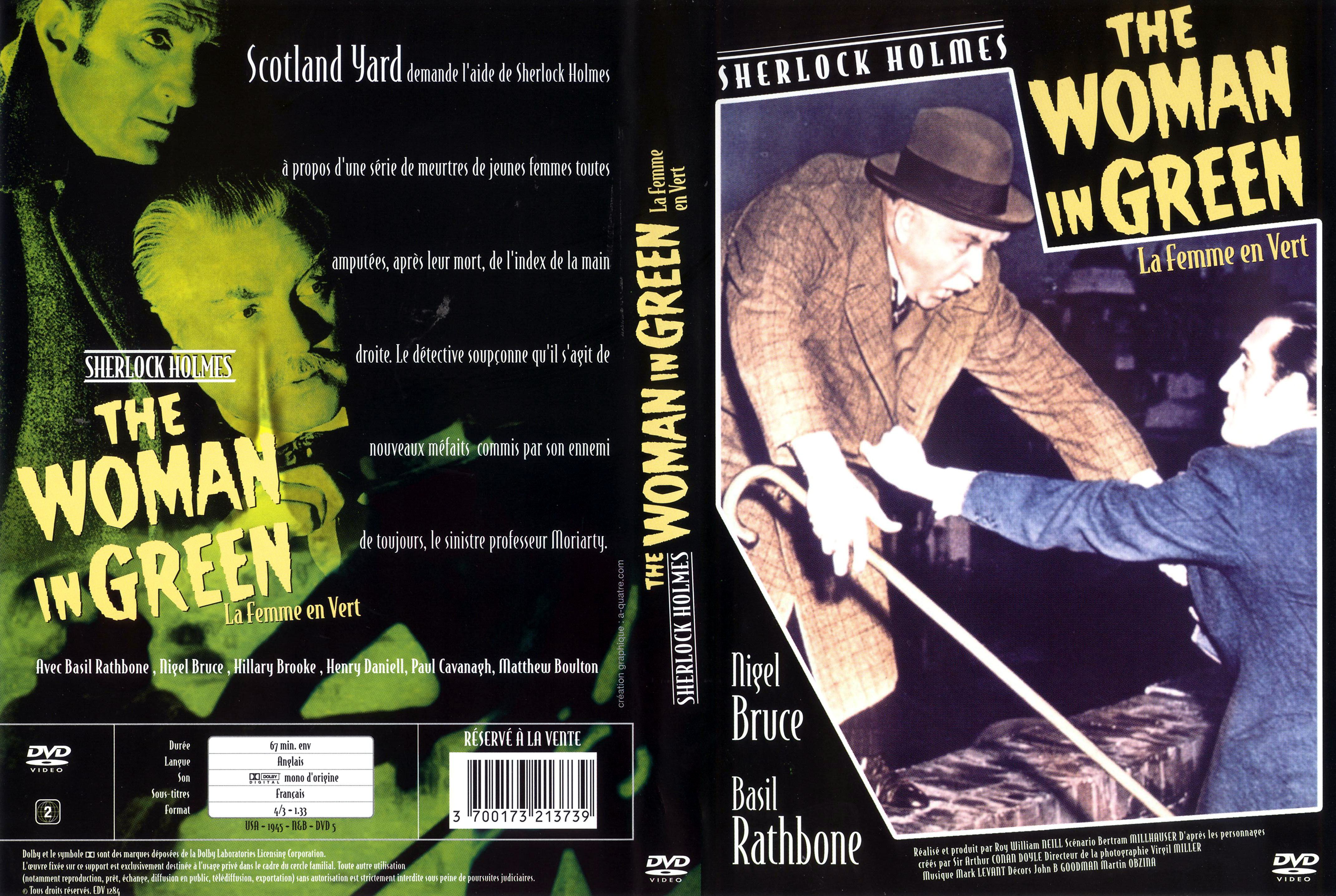 Jaquette DVD Sherlock Holmes - La femme en vert v2