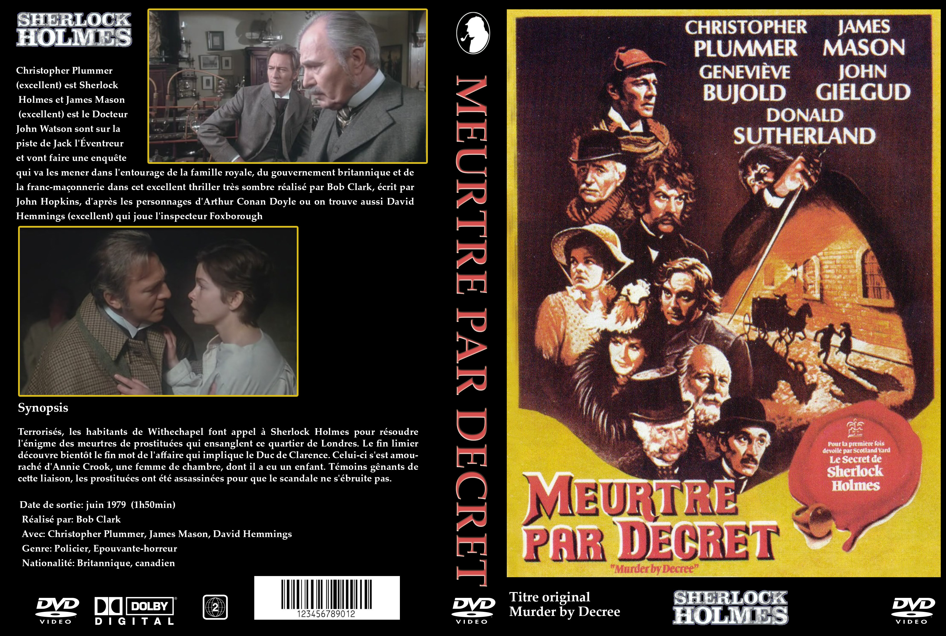 Jaquette DVD Sherlock Holmes - Meurtre par decret custom