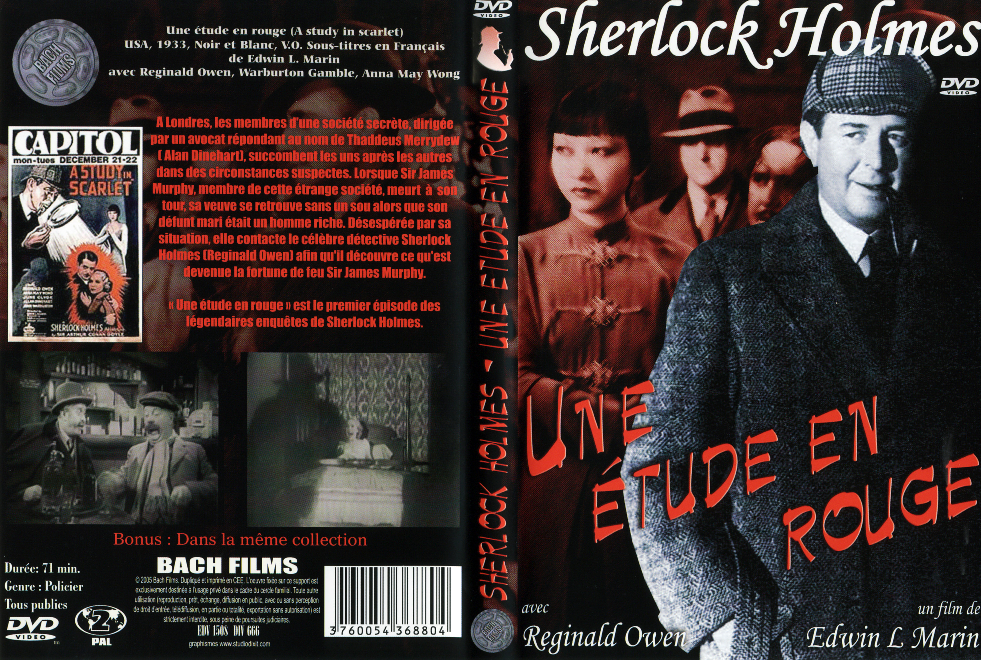Jaquette DVD Sherlock Holmes - Une tude en rouge