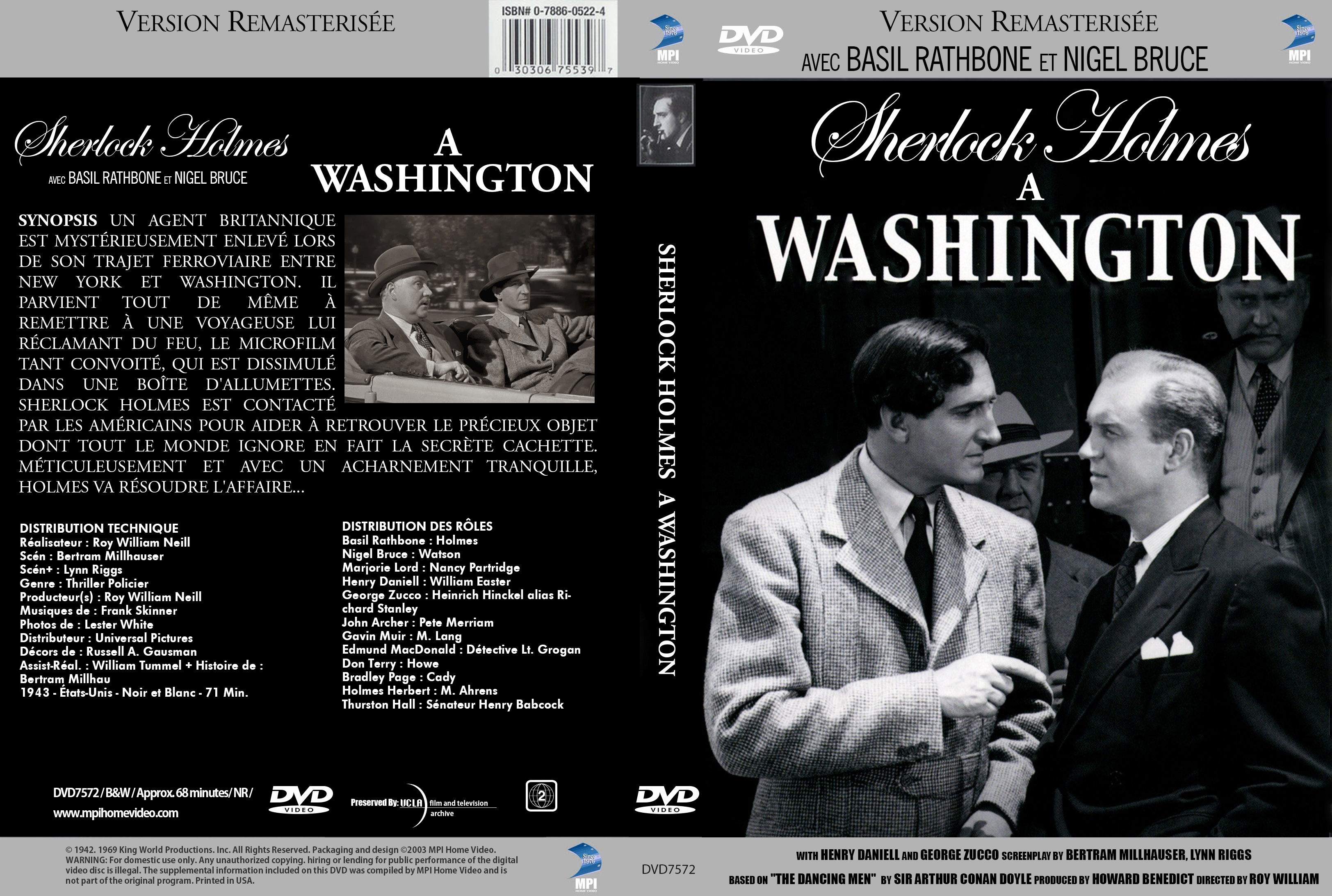 Jaquette DVD Sherlock Holmes  Washington custom