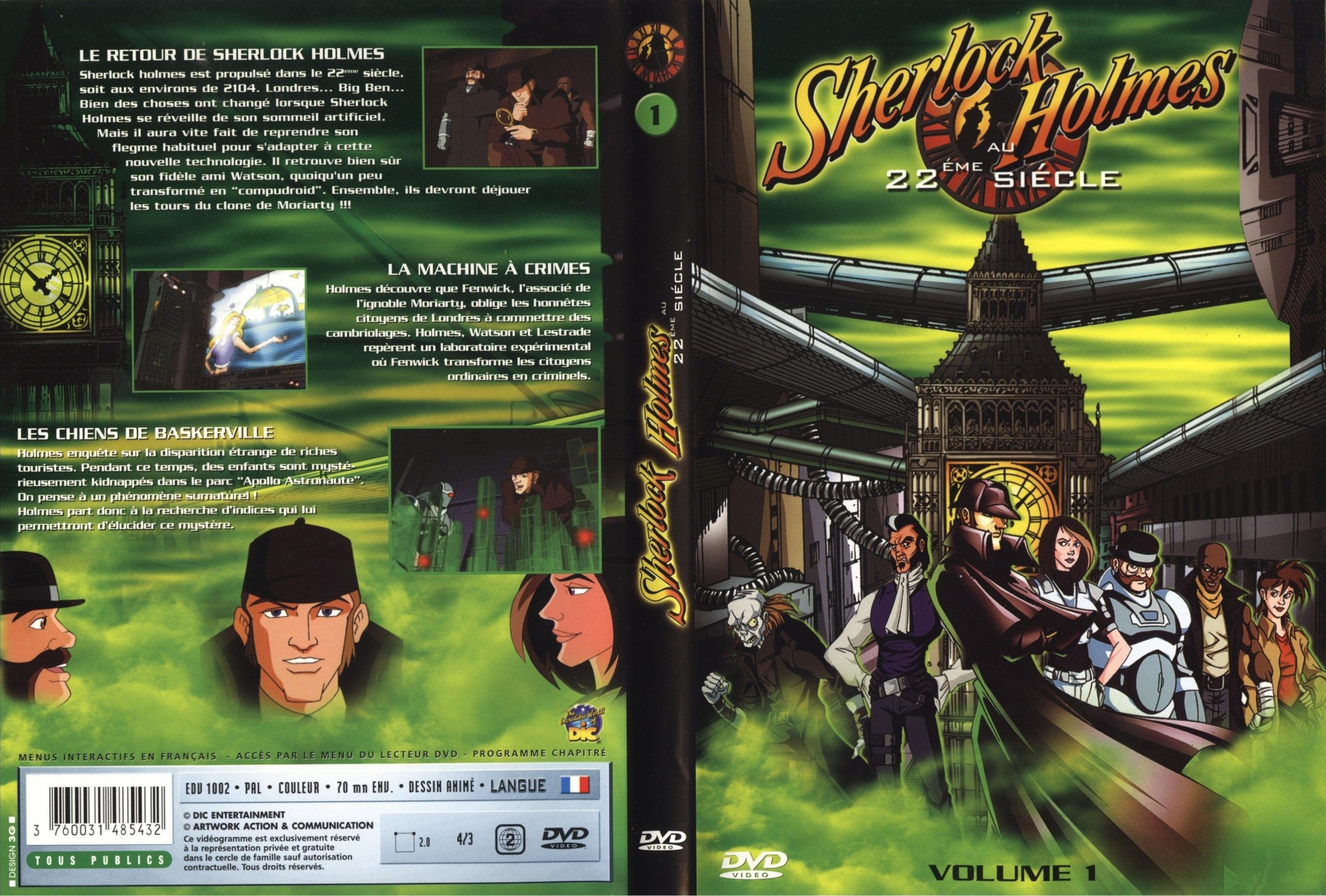 Jaquette DVD Sherlock Holmes au 22 me sicle vol 1