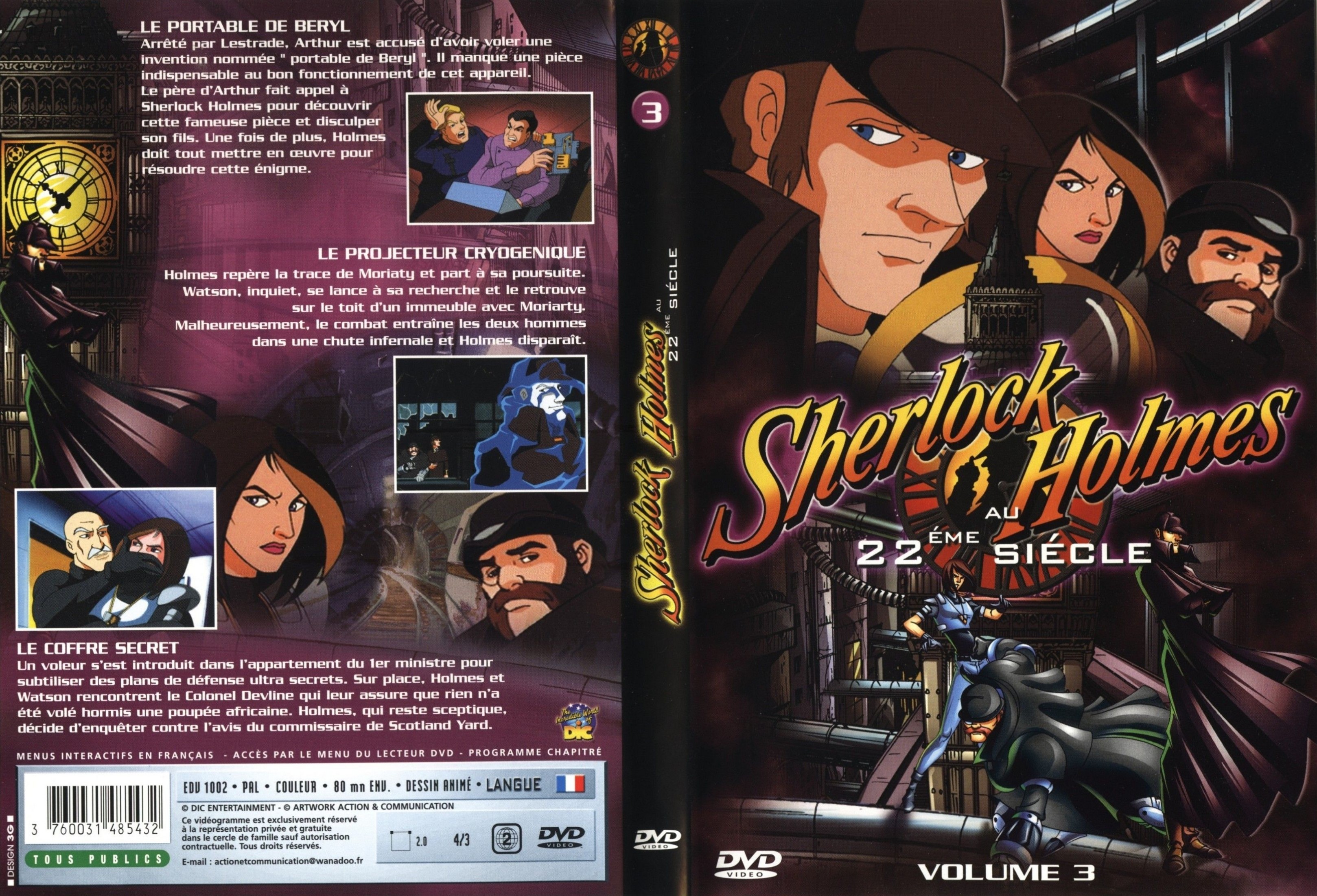 Jaquette DVD Sherlock Holmes au 22 me sicle vol 3