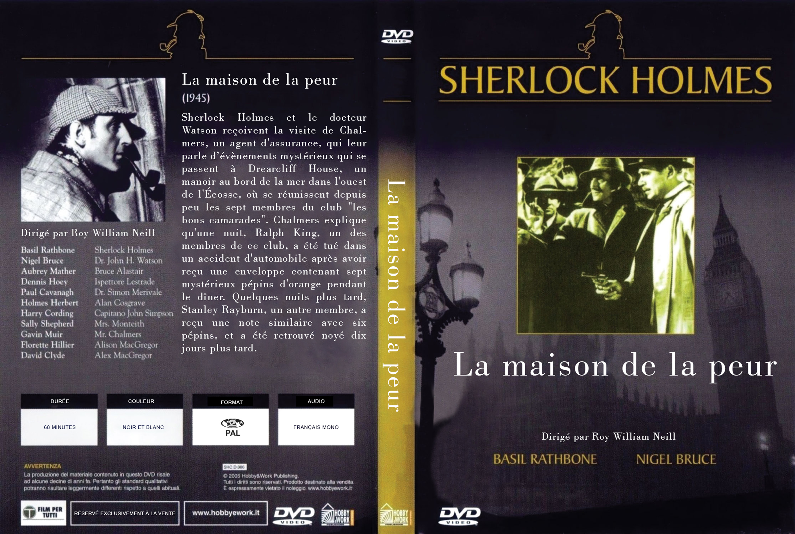 Jaquette DVD Sherlock Holmes la maison de la peur custom