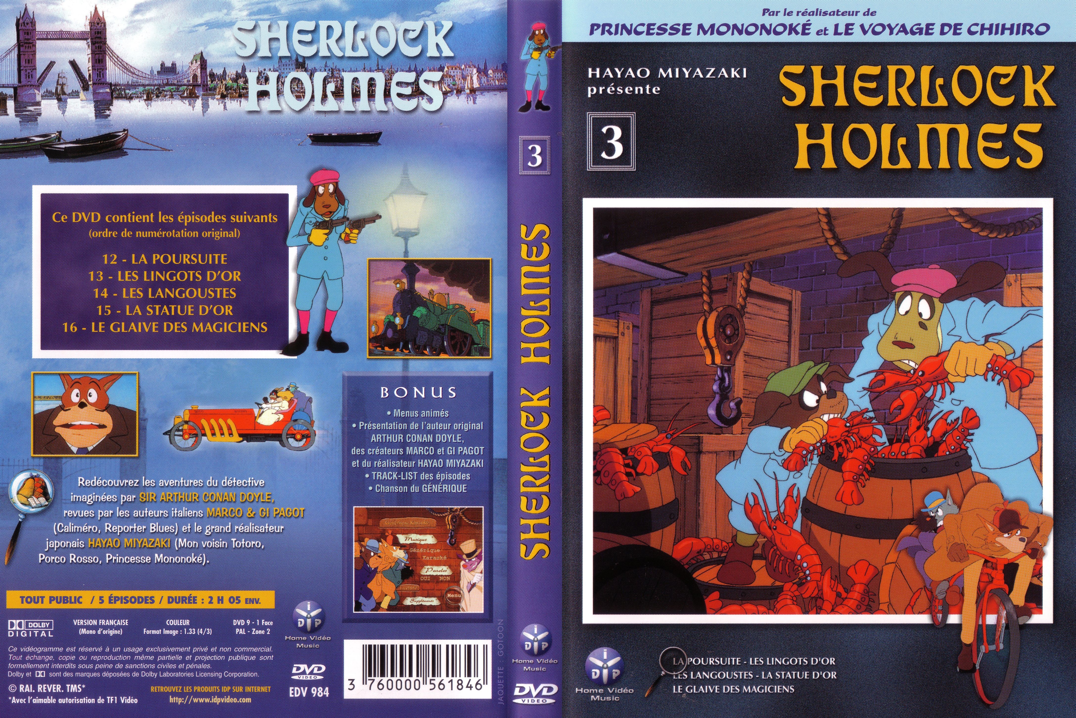Jaquette DVD Sherlock Holmes vol 3
