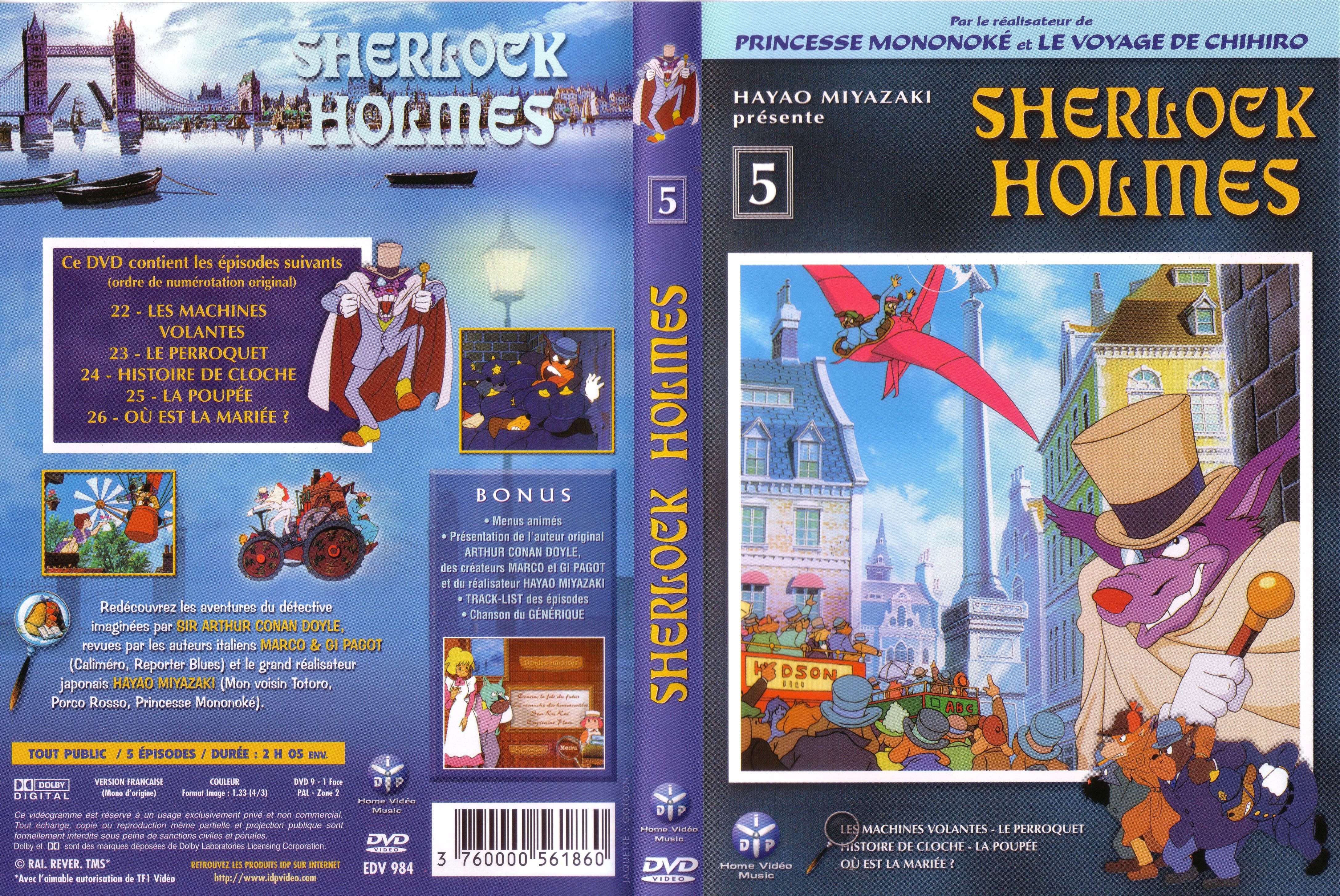 Jaquette DVD Sherlock Holmes vol 5