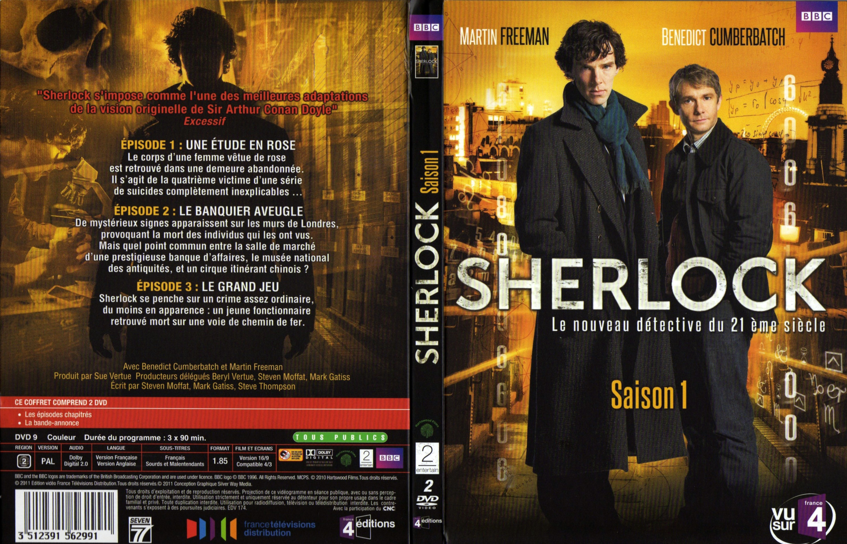Jaquette DVD Sherlock Saison 1 COFFRET