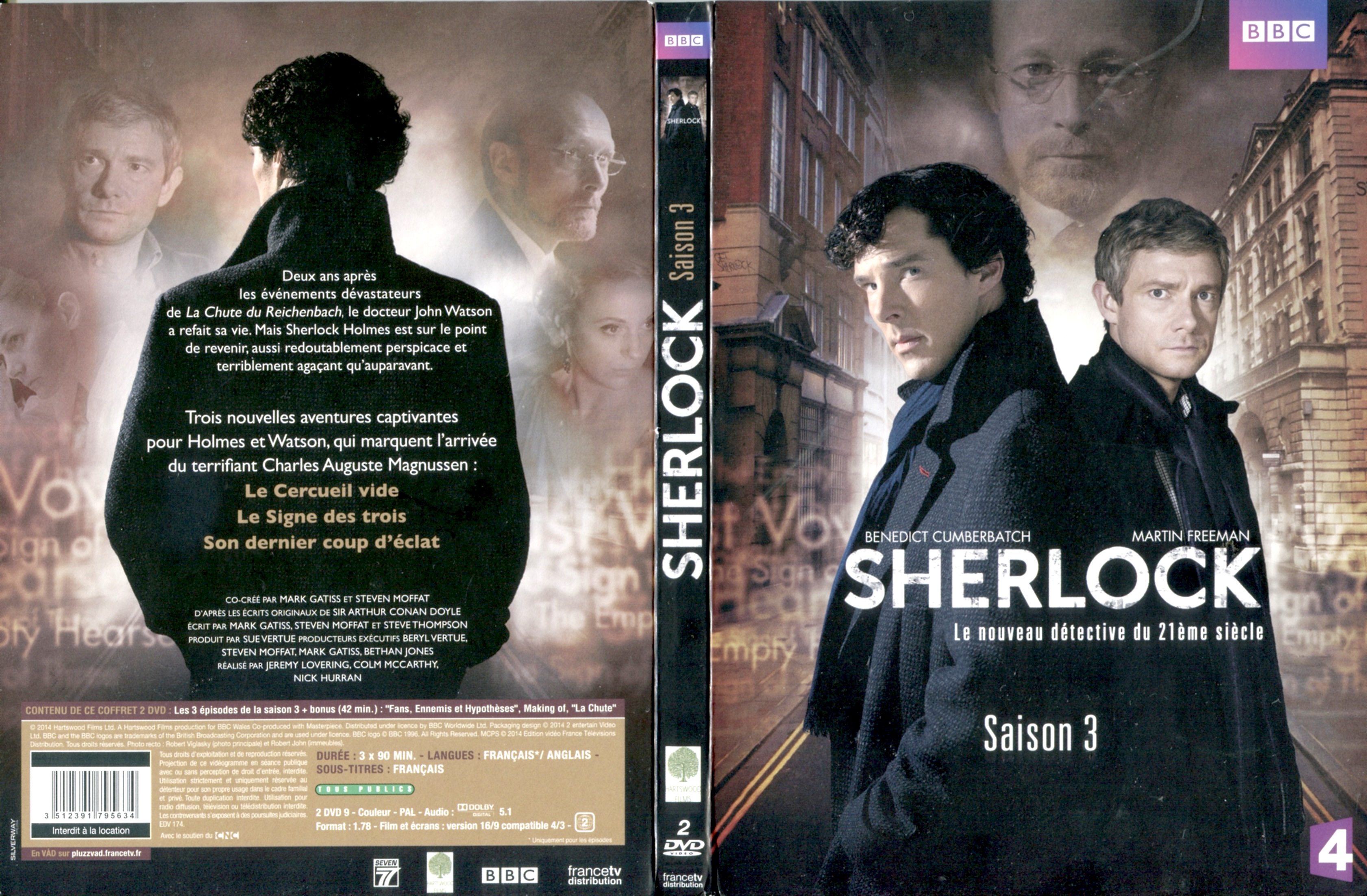 Jaquette DVD Sherlock Saison 3 COFFRET