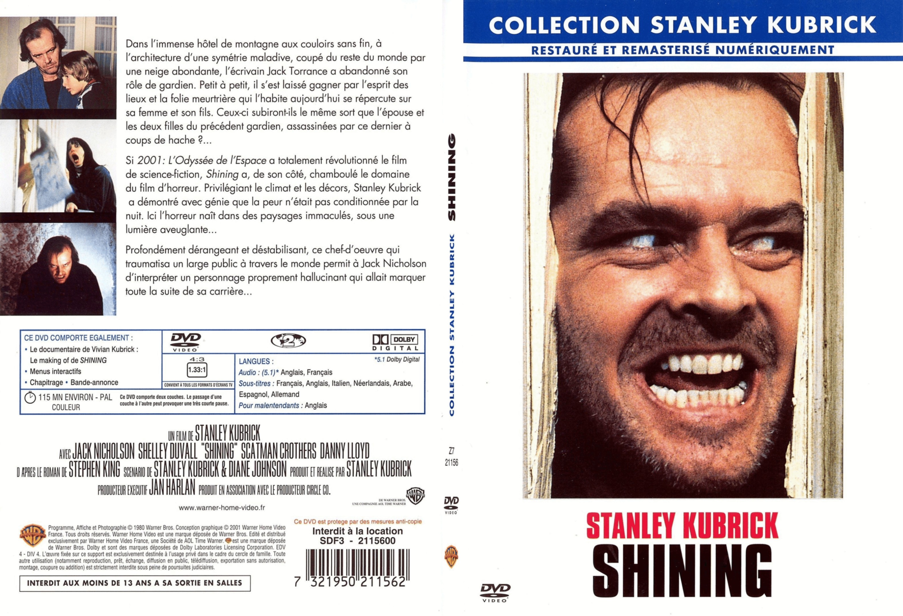 Jaquette DVD Shining - SLIM