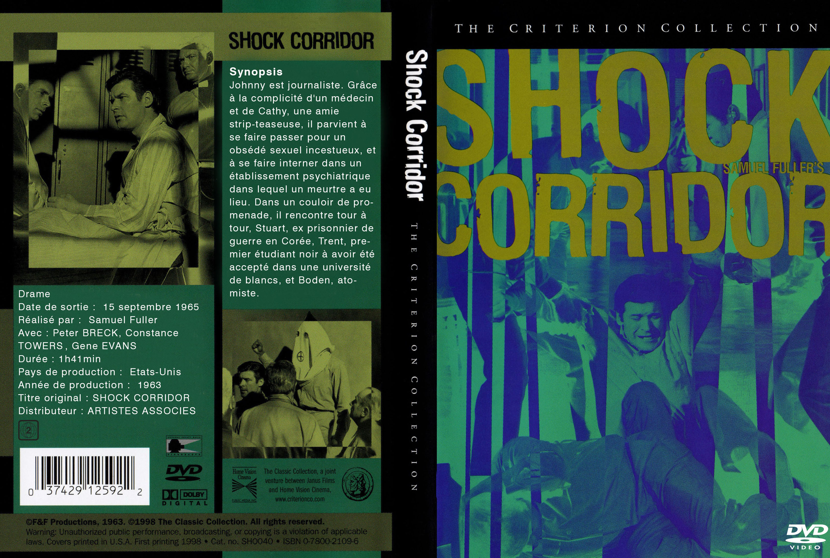 Jaquette DVD Shock Corridor custom