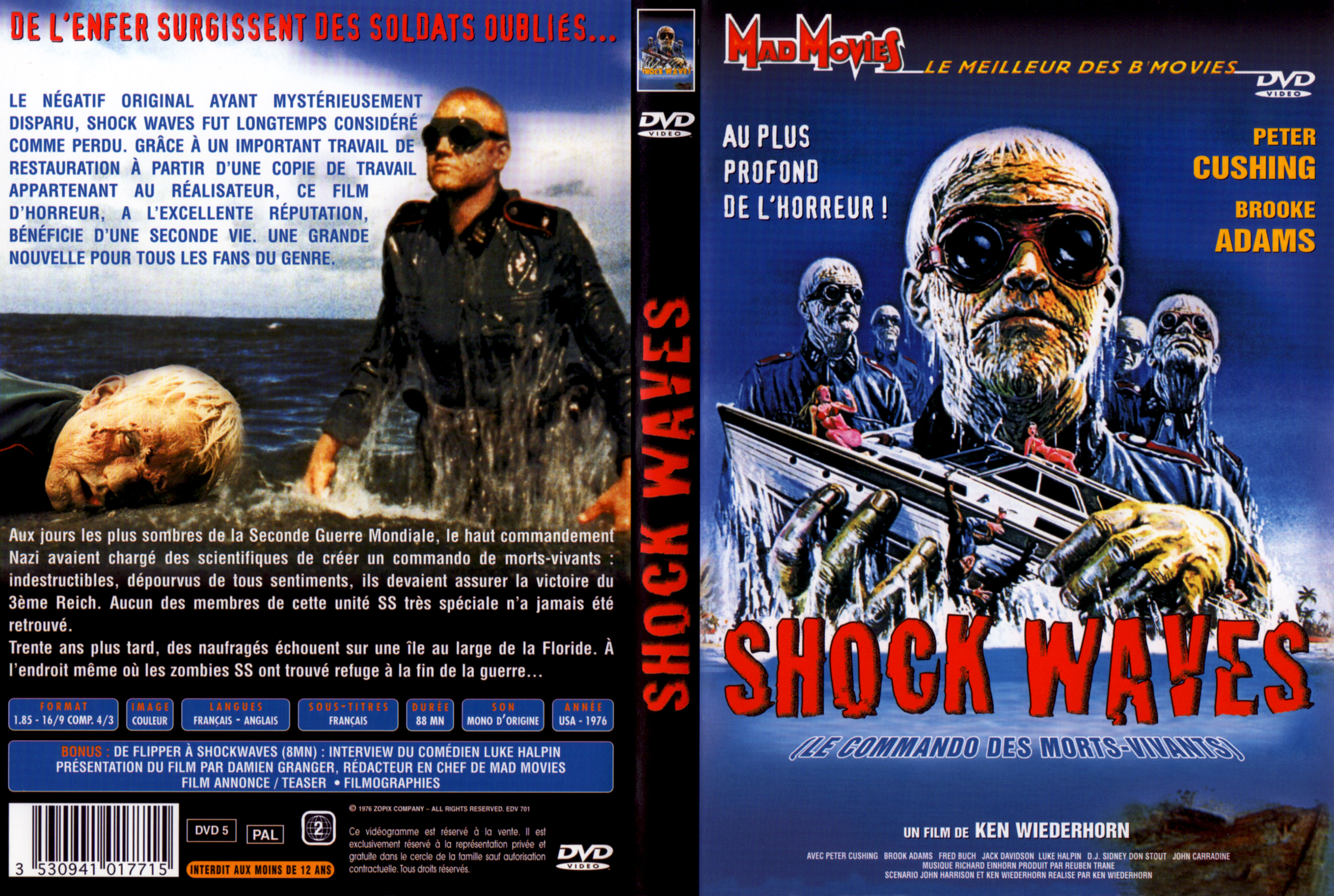 Jaquette DVD Shock waves Le commando des morts vivants