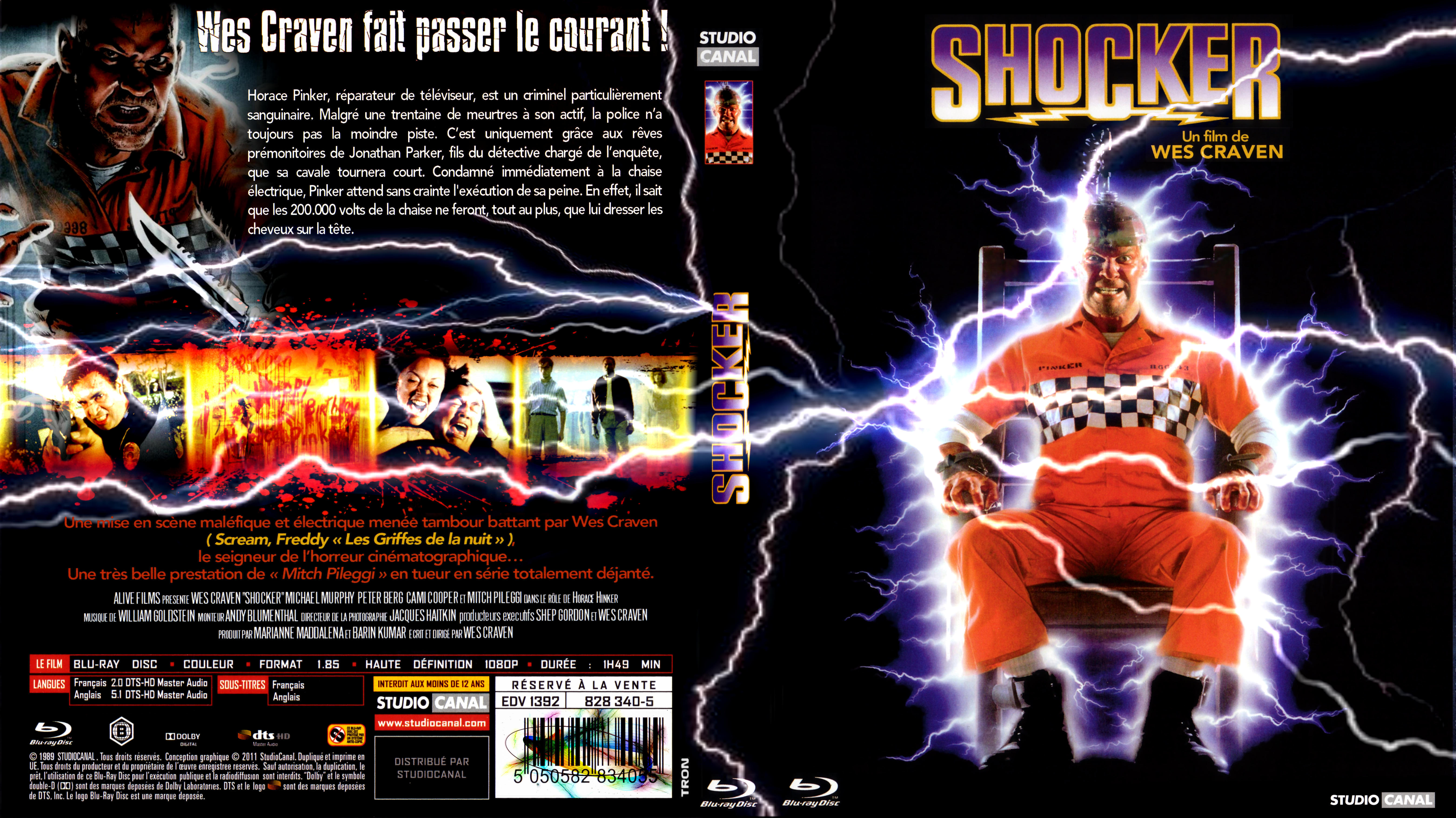 Jaquette DVD Shocker custom (BLU-RAY) v2