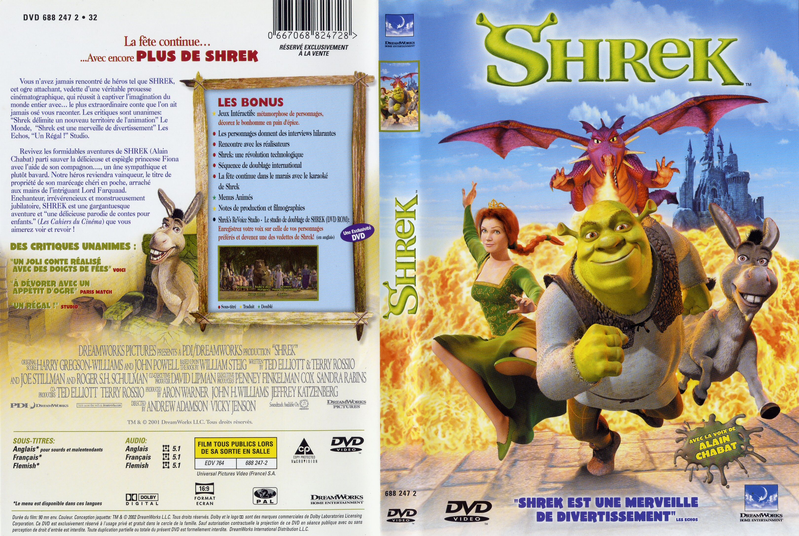 Jaquette DVD Shrek