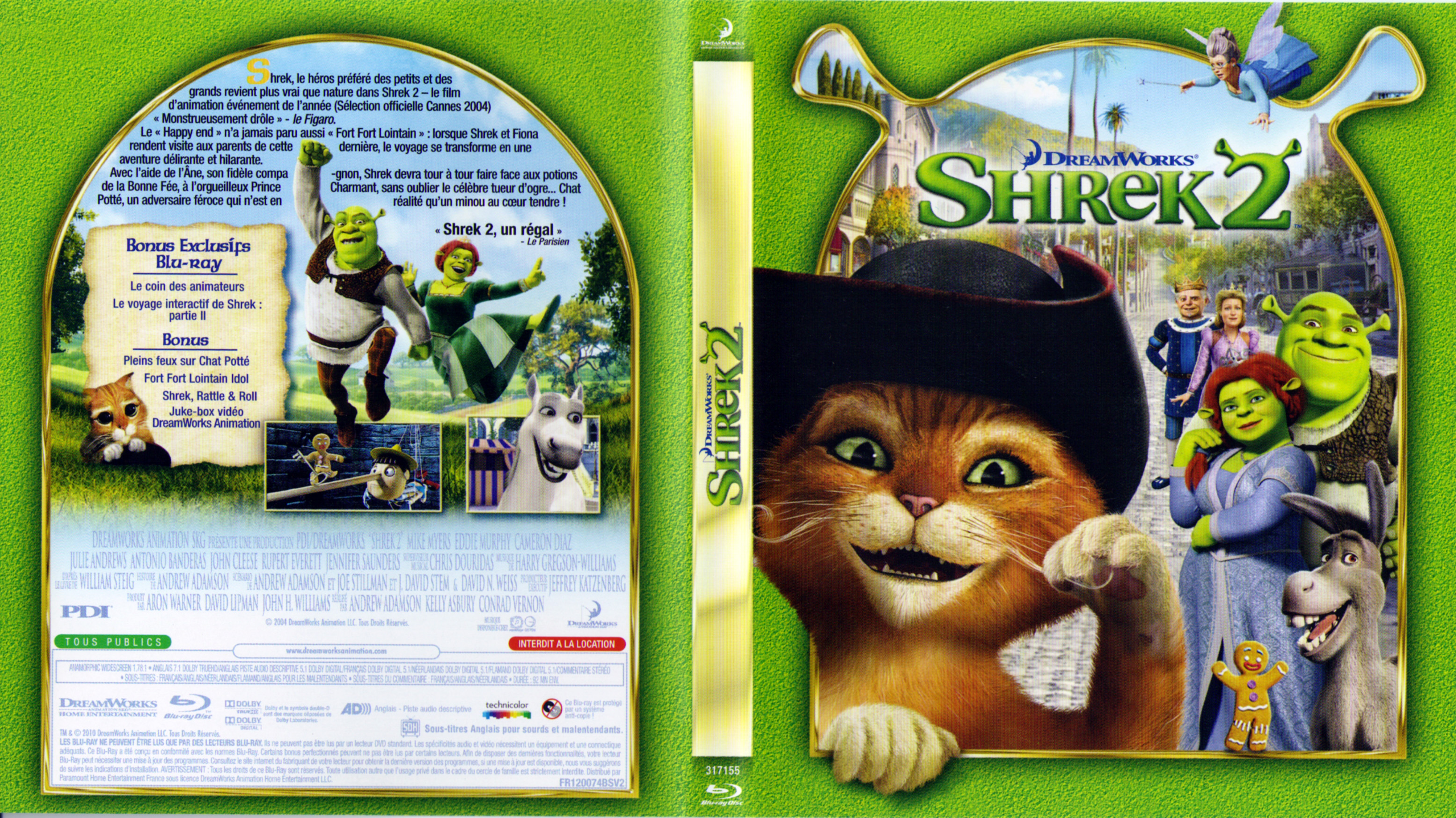 Jaquette DVD Shrek 2 (BLU-RAY)