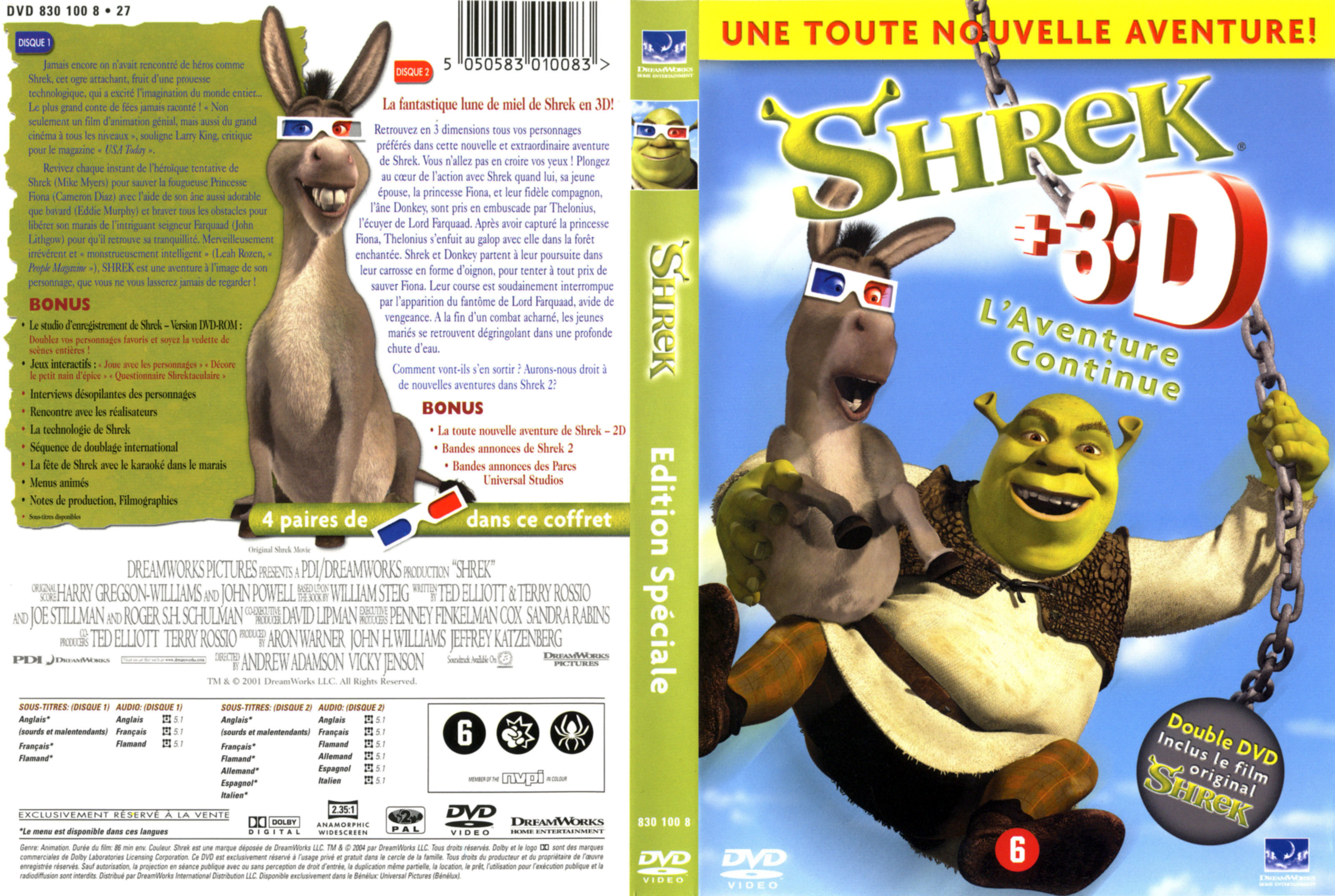 Jaquette DVD Shrek 3D