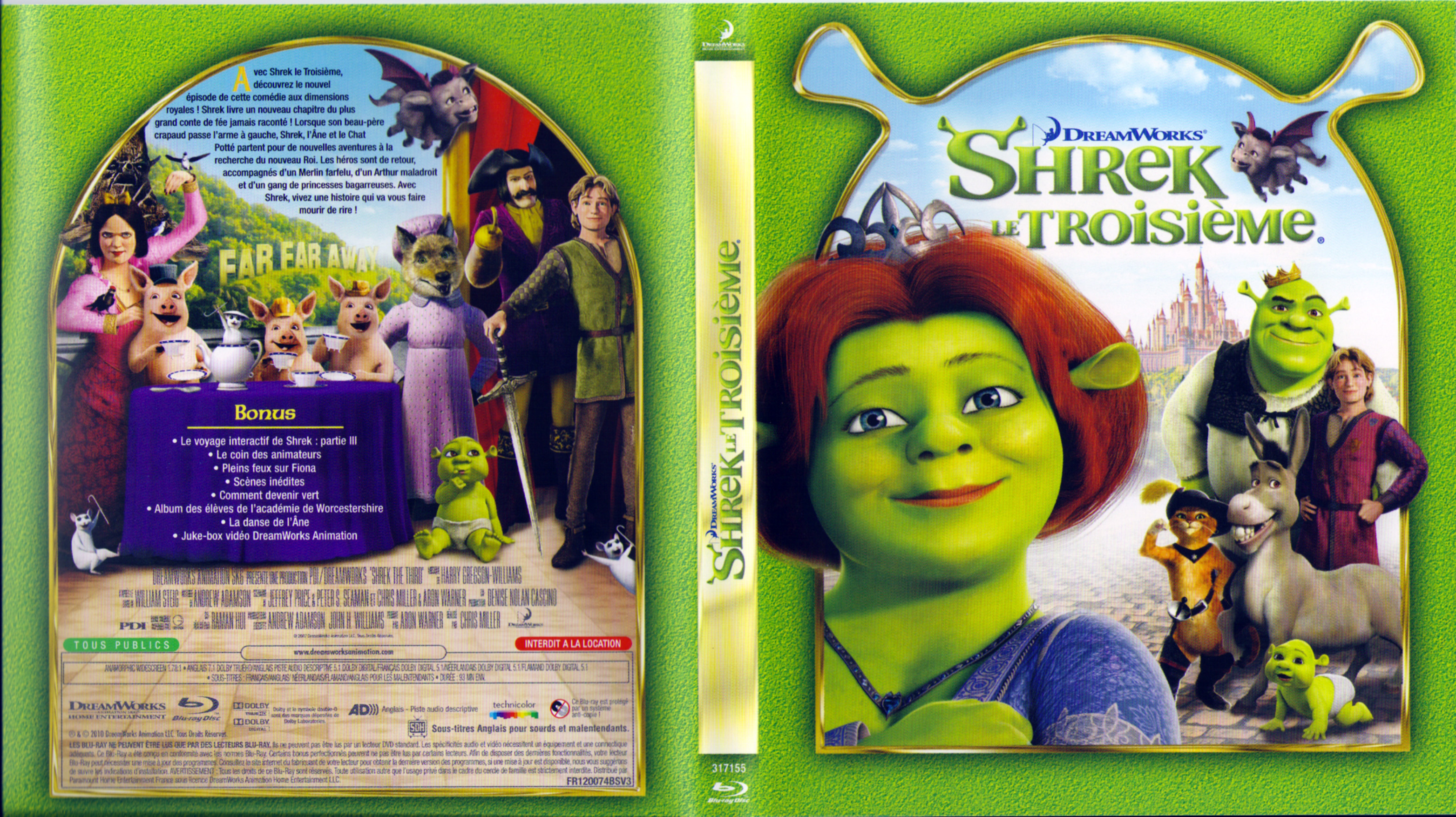 Jaquette DVD Shrek 3 (BLU-RAY)