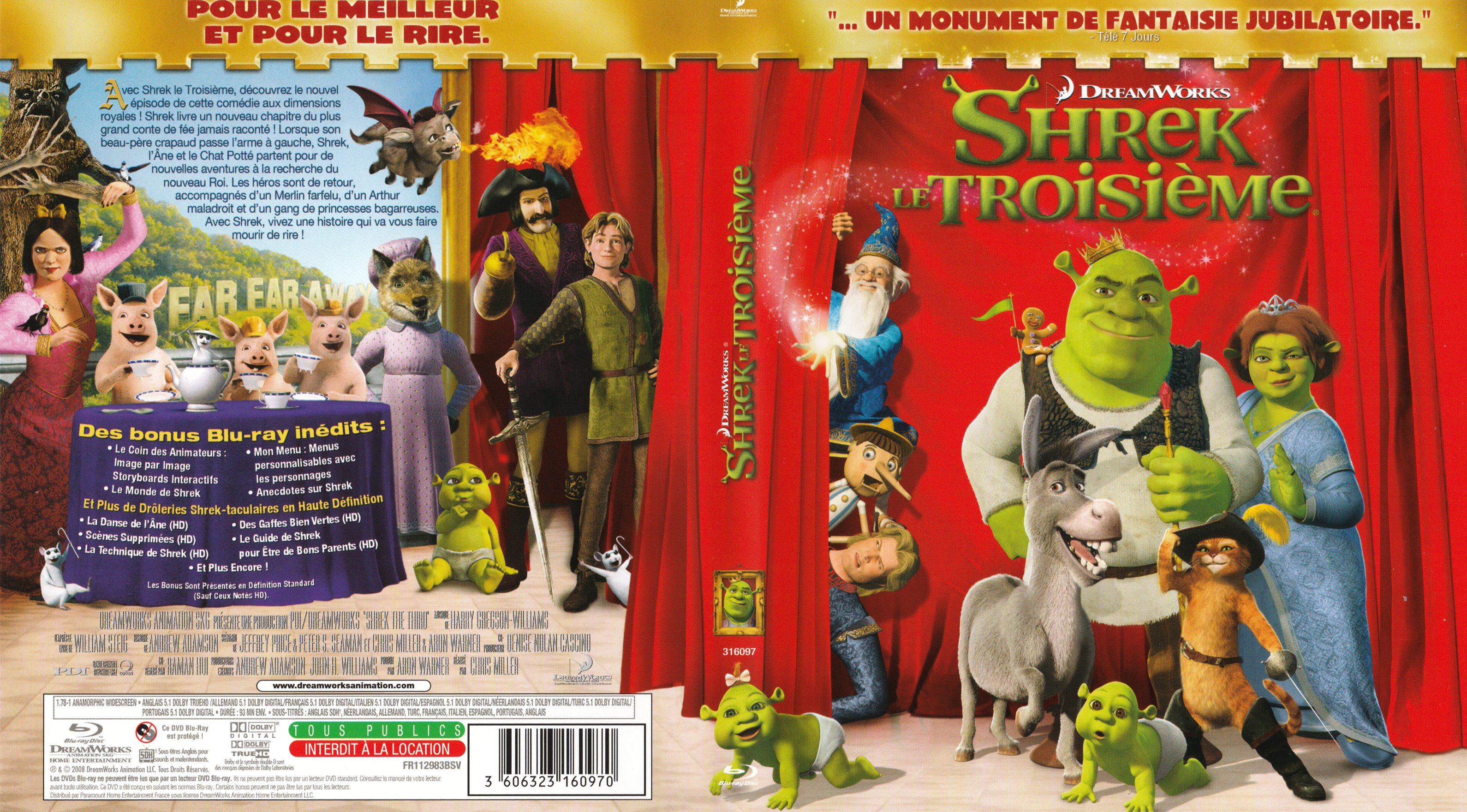Jaquette DVD Shrek 3 (BLU-RAY) v2