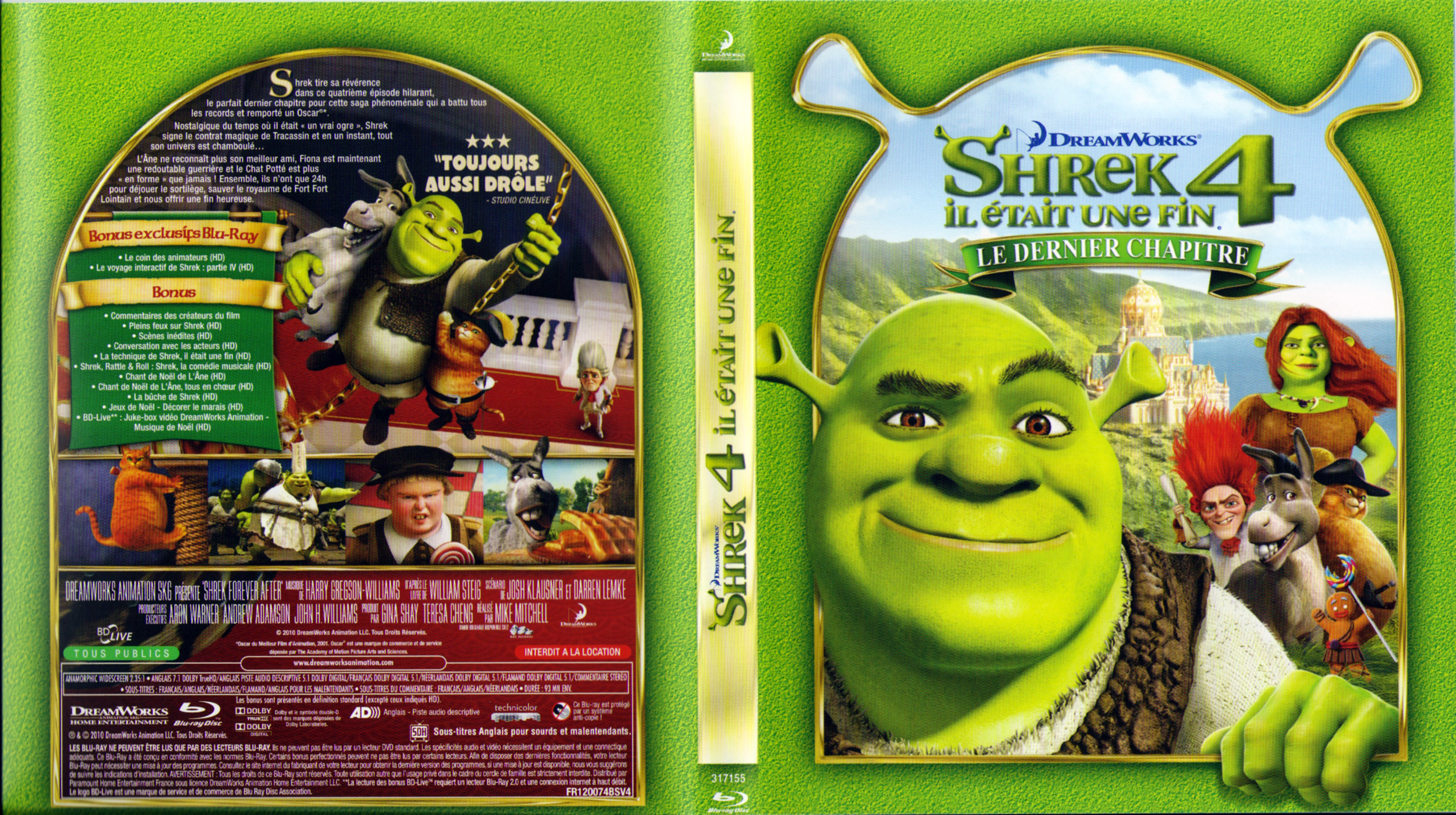 Jaquette DVD Shrek 4 (BLU-RAY)
