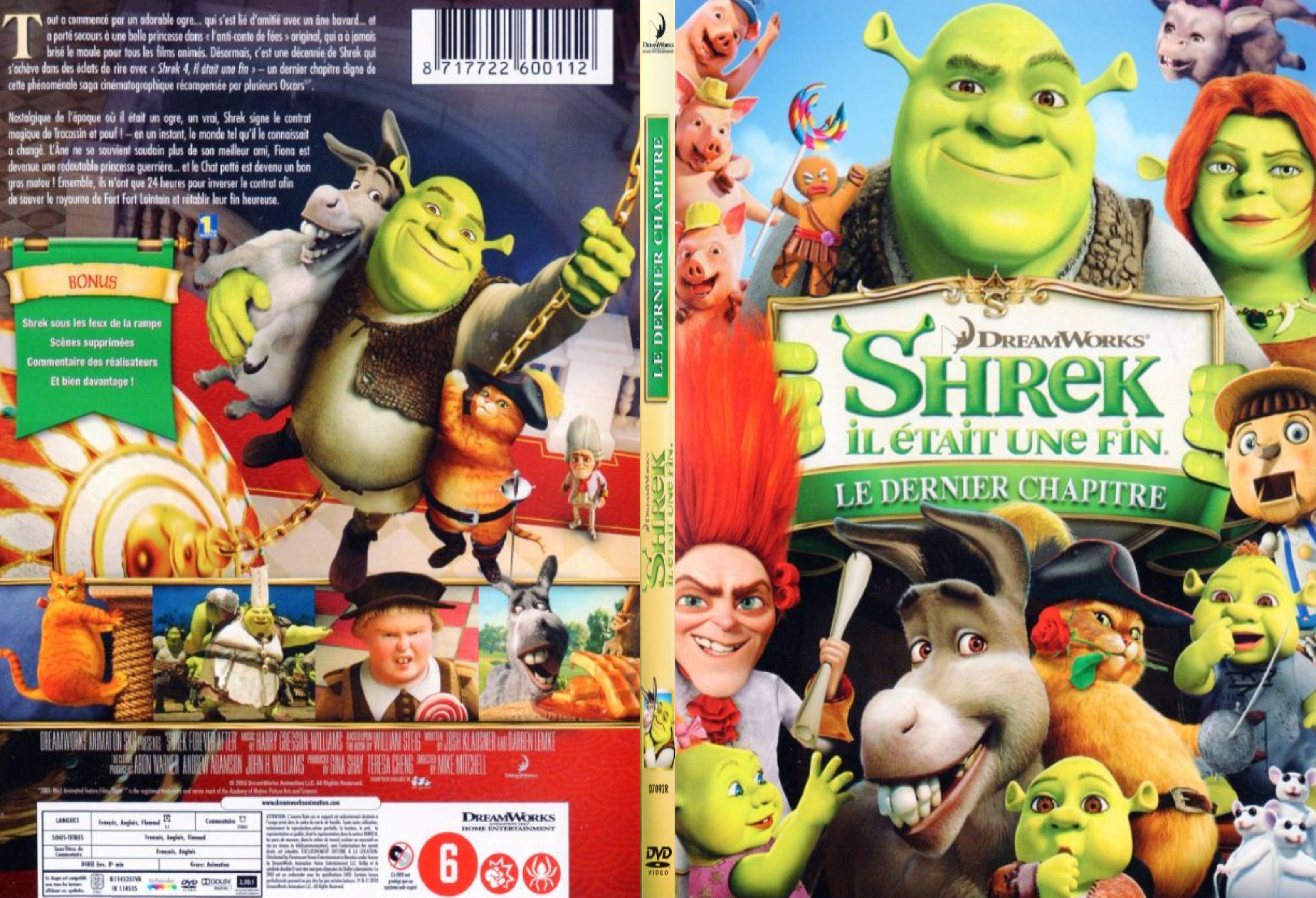 Jaquette DVD Shrek 4 il tait une fin - SLIM