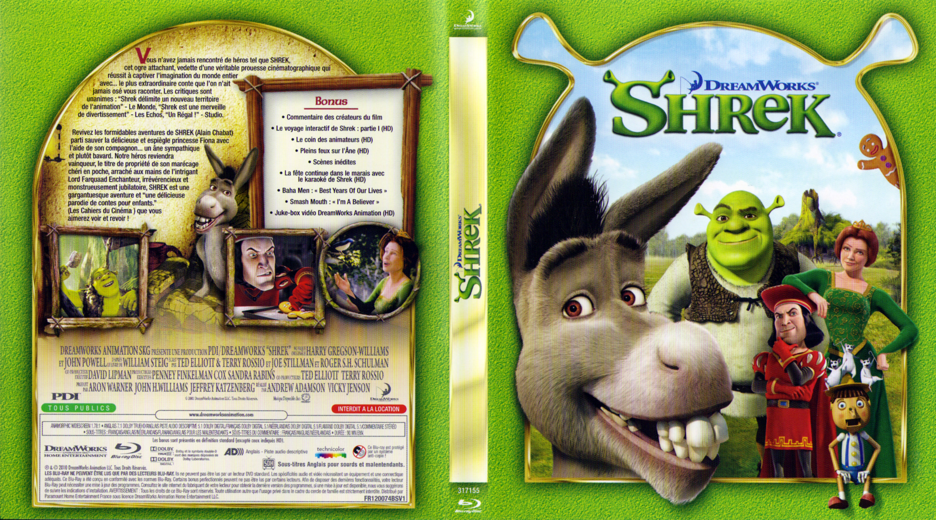 Jaquette DVD Shrek (BLU-RAY)