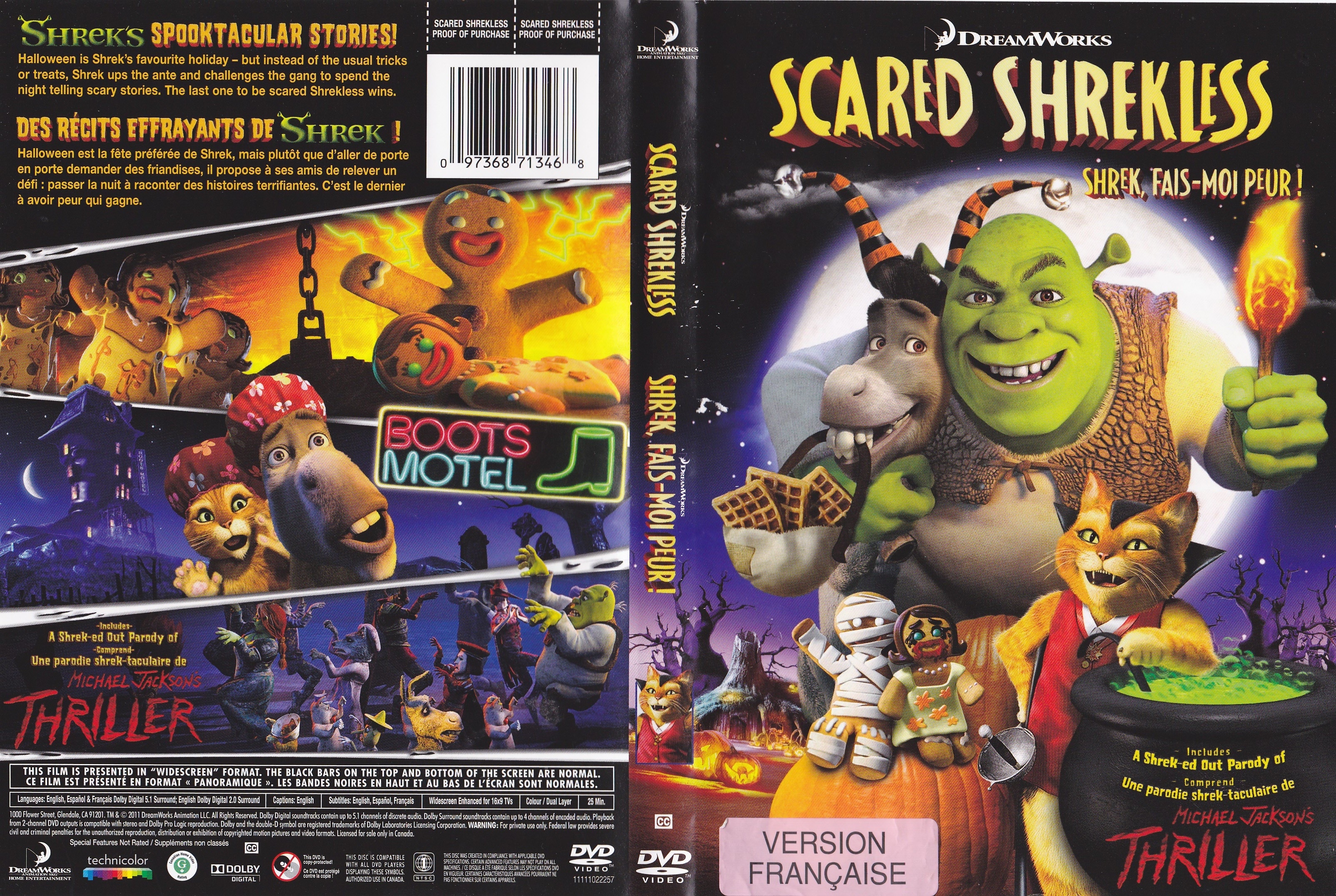 Jaquette DVD Shrek fait moi peur - Scared shrekless (Canadienne)