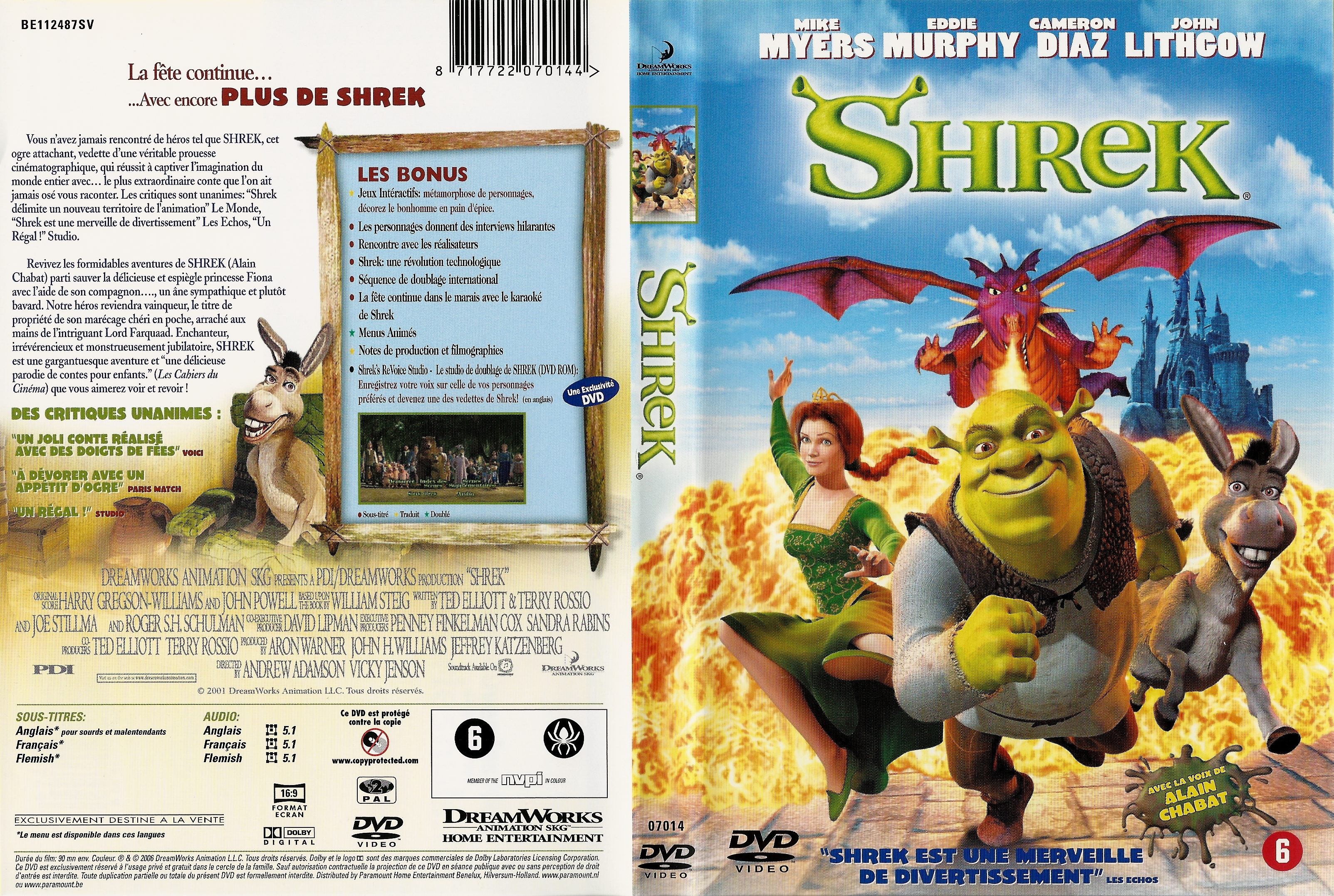 Jaquette DVD Shrek v2