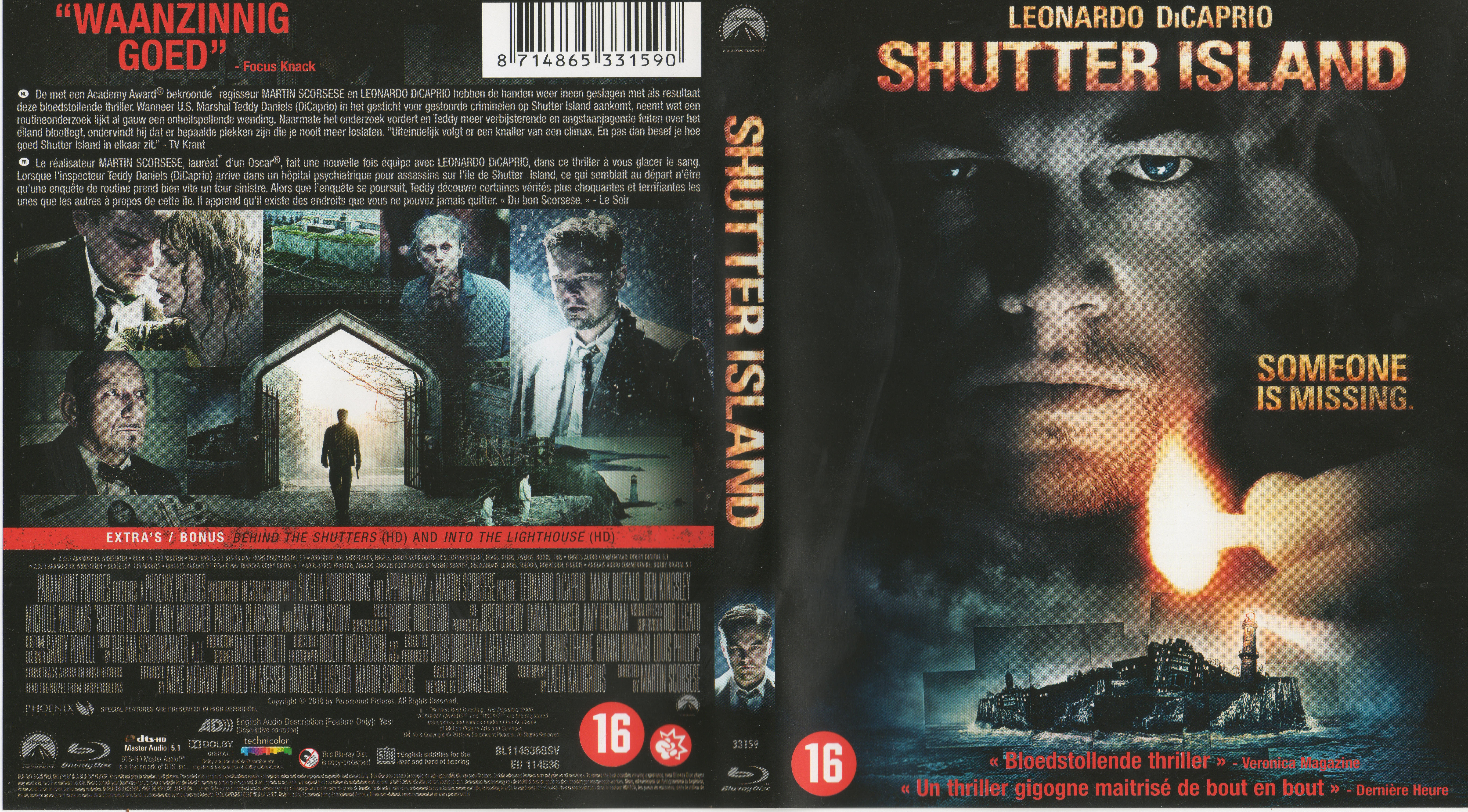 Jaquette DVD Shutter Island (BLU-RAY) v3